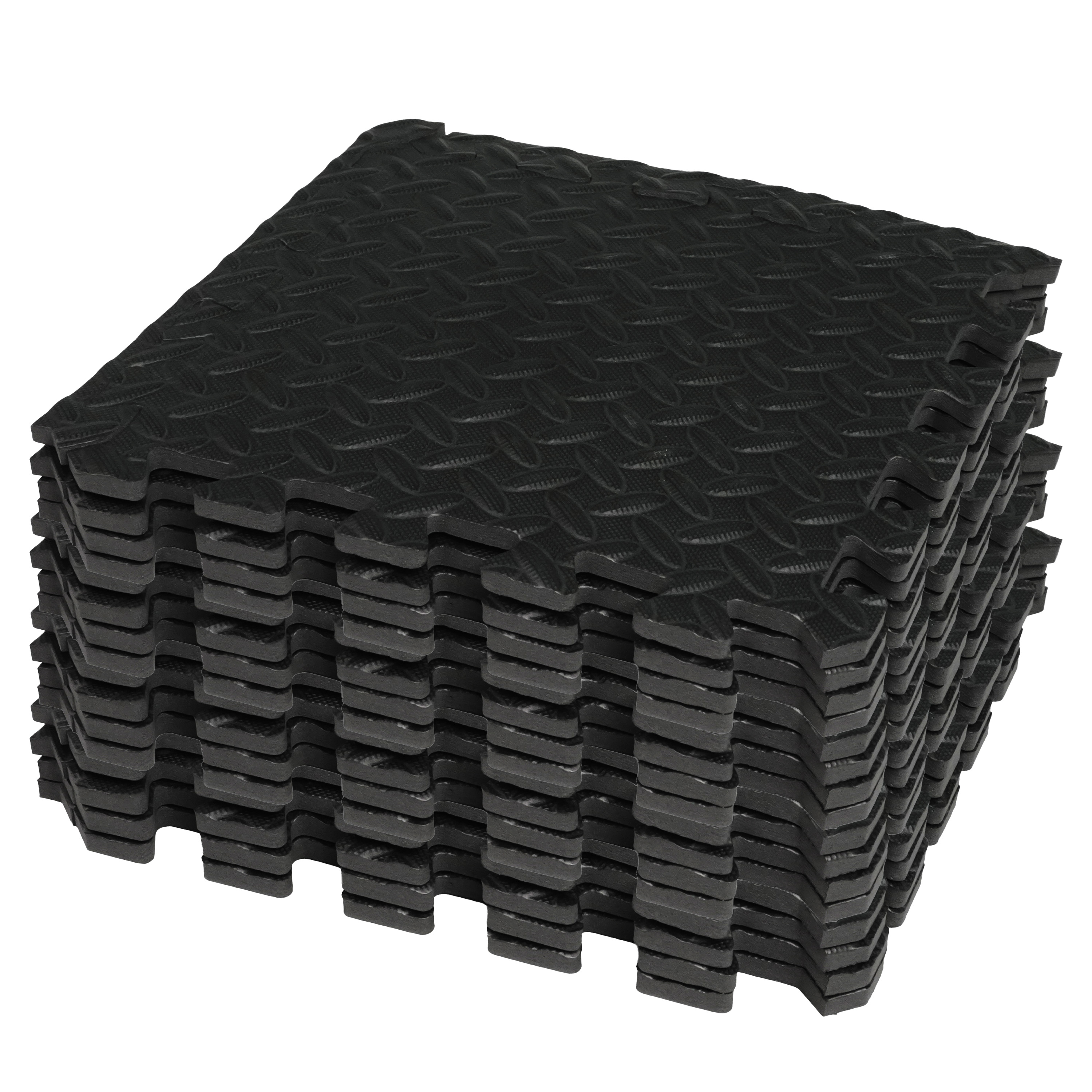 Bodenschutzmatte 30 x 30 cm 32er Set schwarz