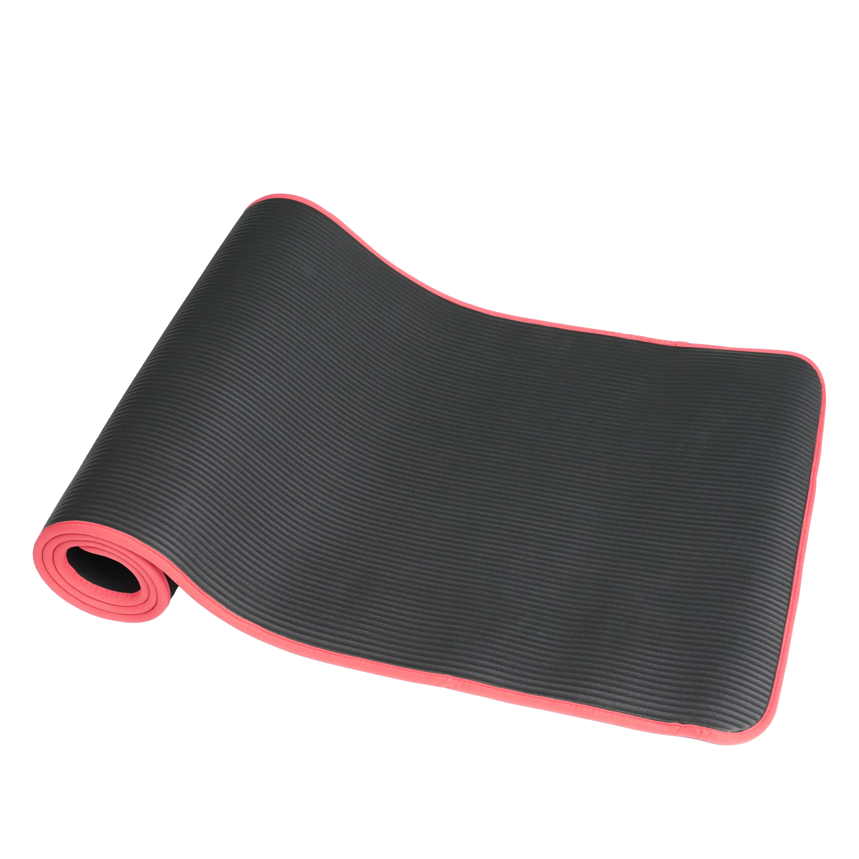 Fitnessmatte schwarz/rot 183 x 61 x 1 cm