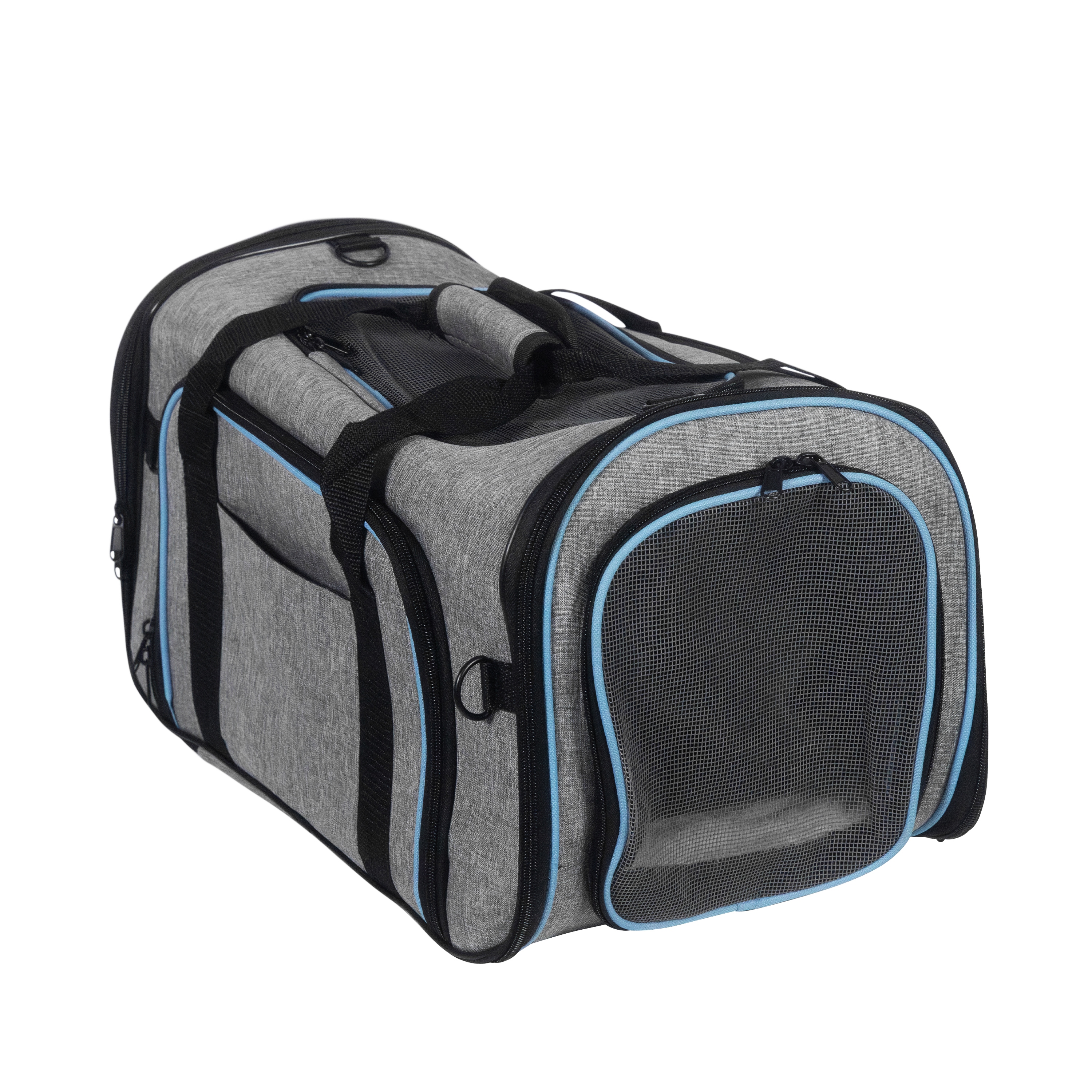 Transportbox für Haustiere erweiterbar 45 x 28 x 28 cm grau