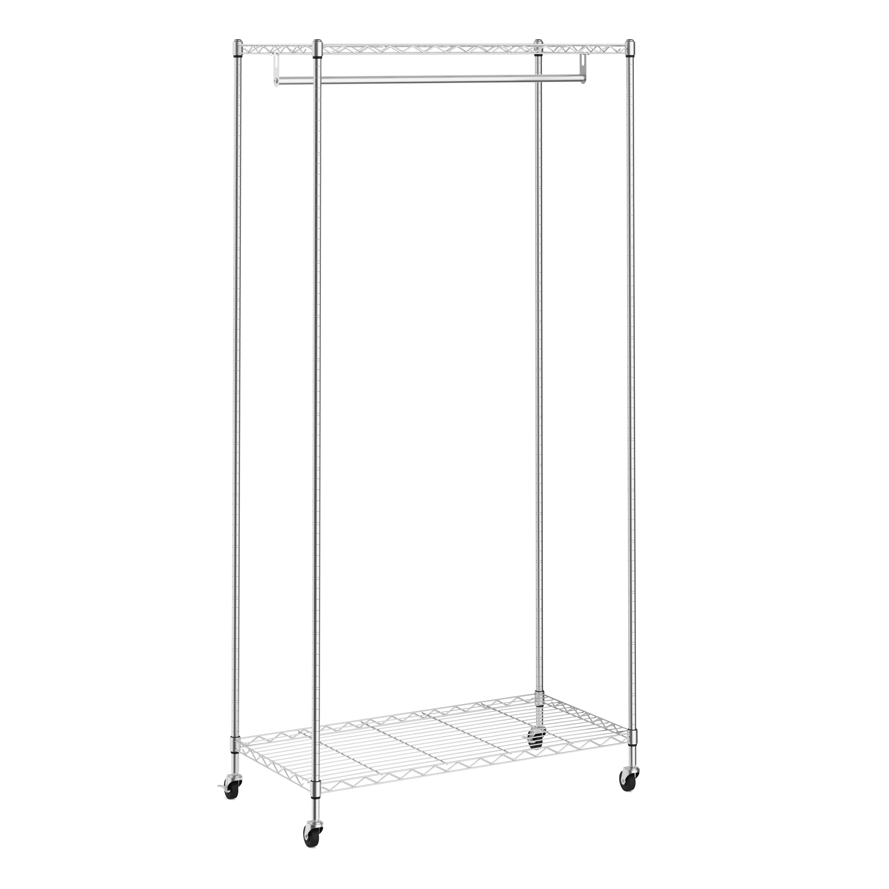 Kleiderständer 1 Stange bis 50 kg silber