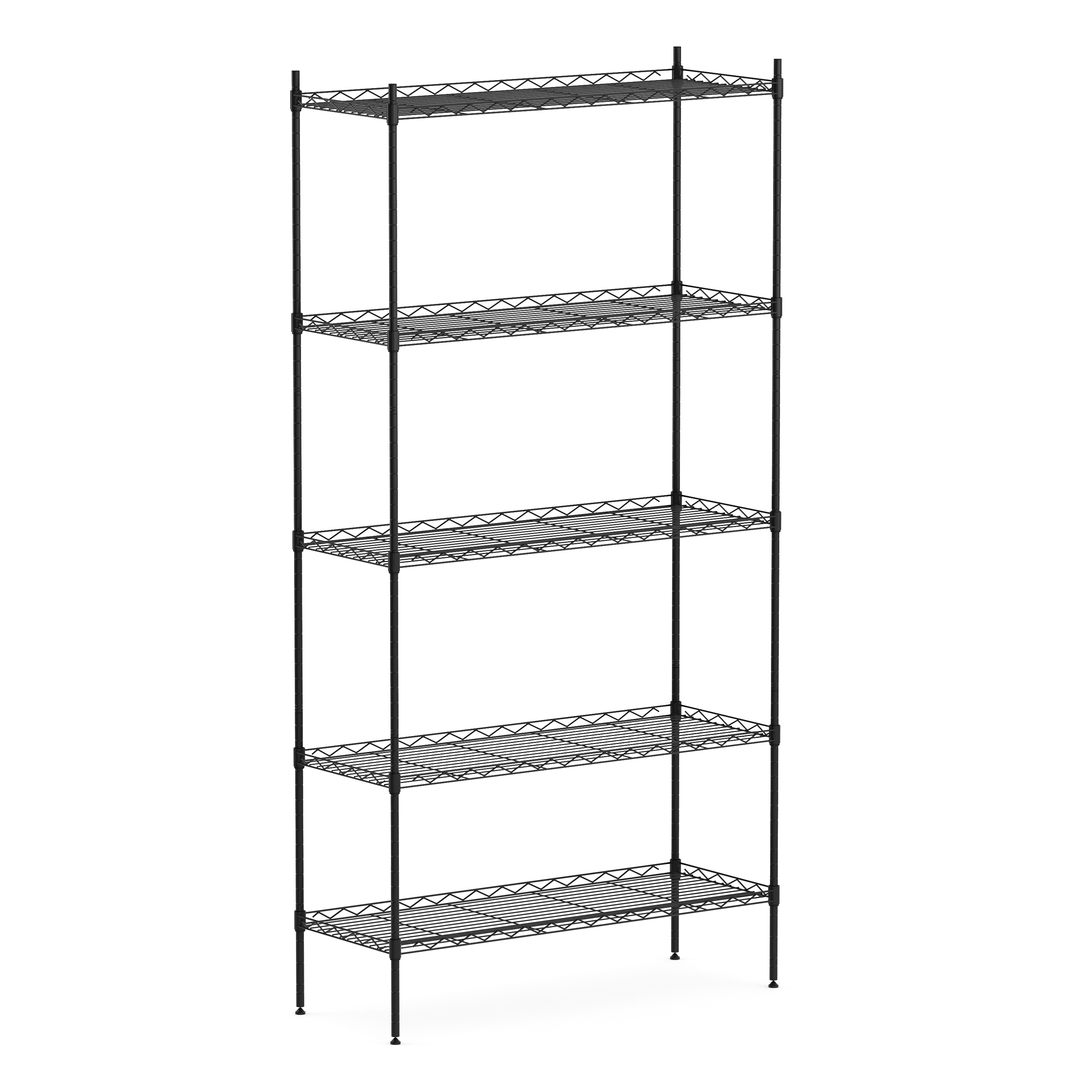 Regal Metall höhenverstellbar 90 x 35 x 180 cm schwarz