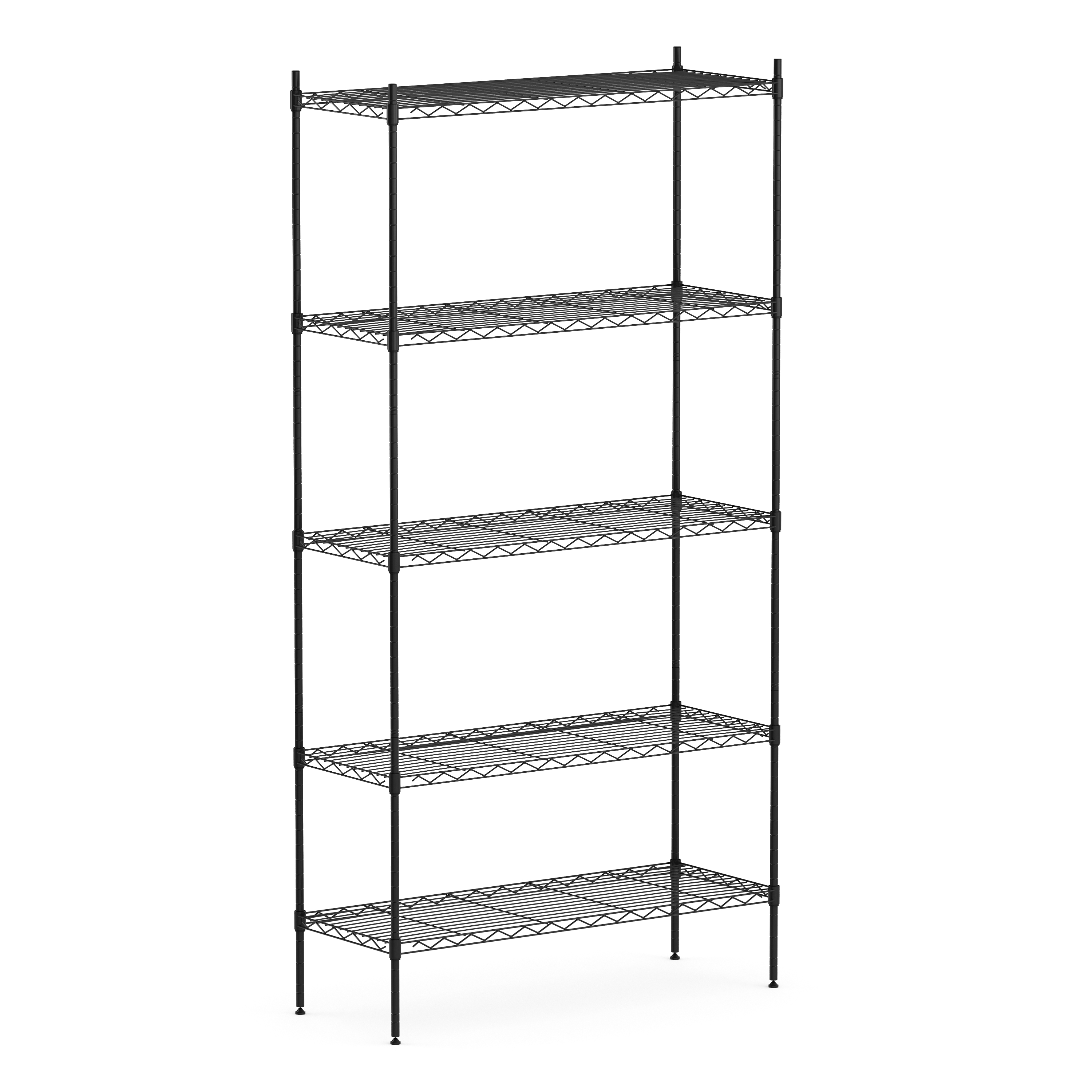 Regal Metall höhenverstellbar 90 x 35 x 180 cm schwarz