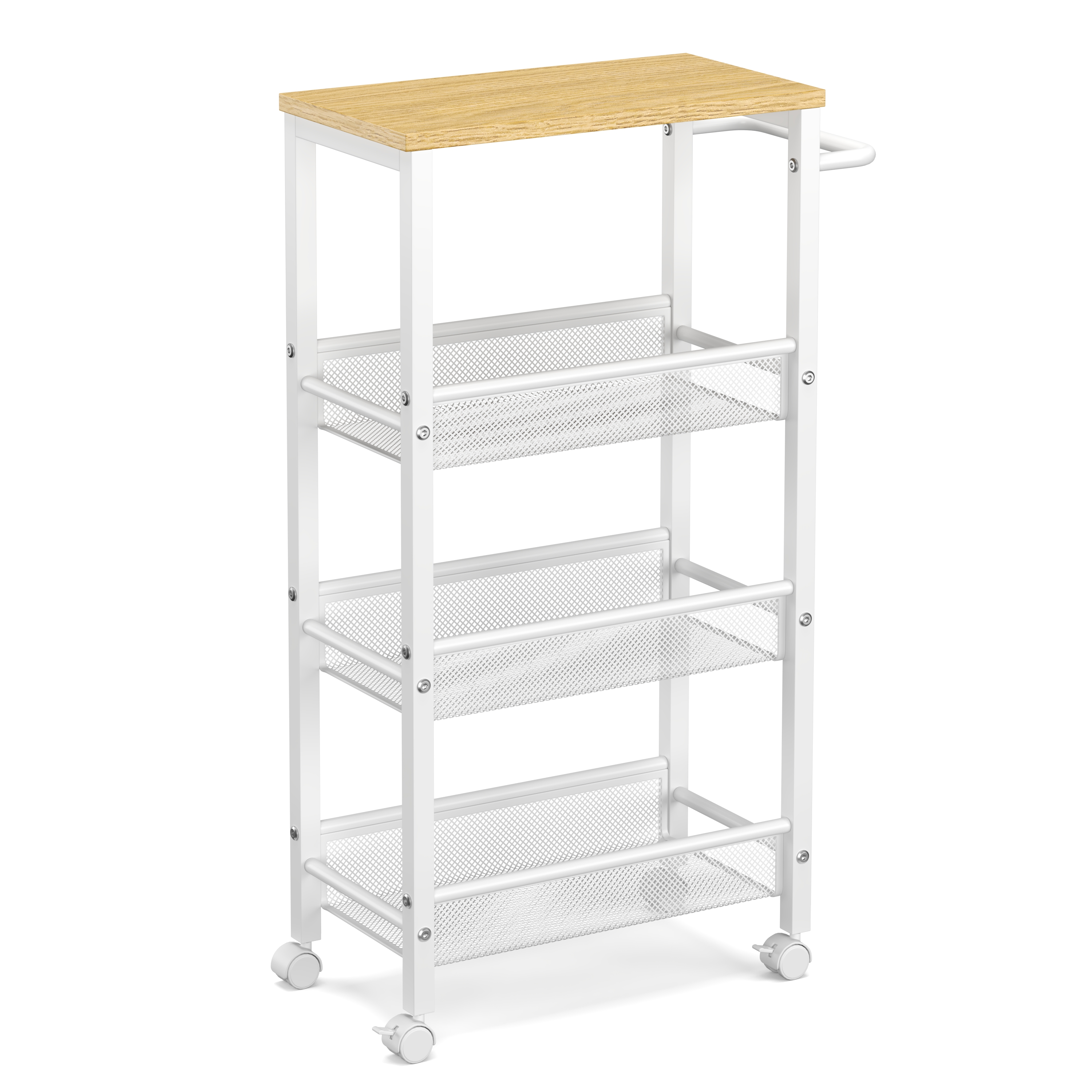 Servierwagen TARIN mit 4 Ablagen weiss