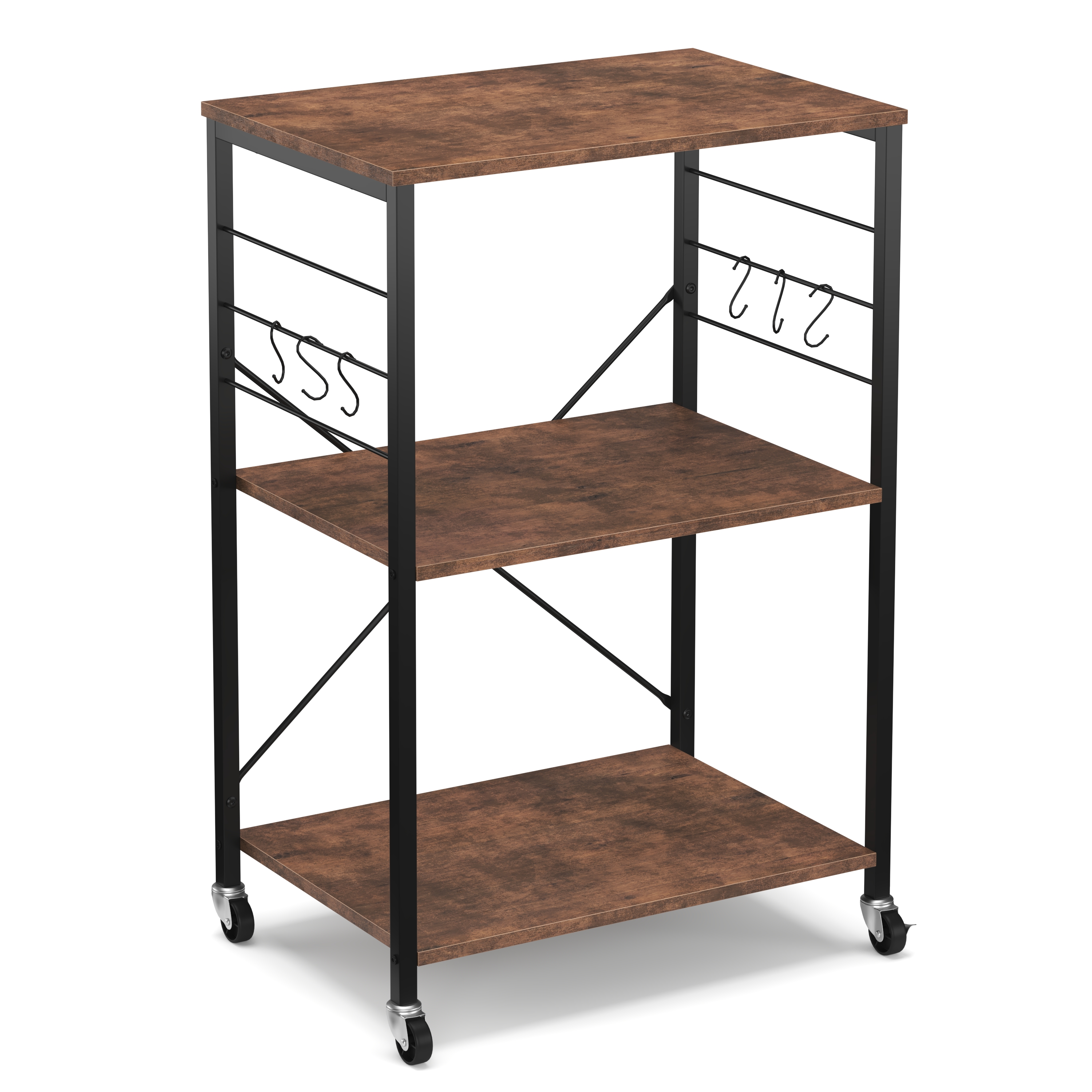 Servierwagen Vintage BONITA 3 Etagen 6 Haken