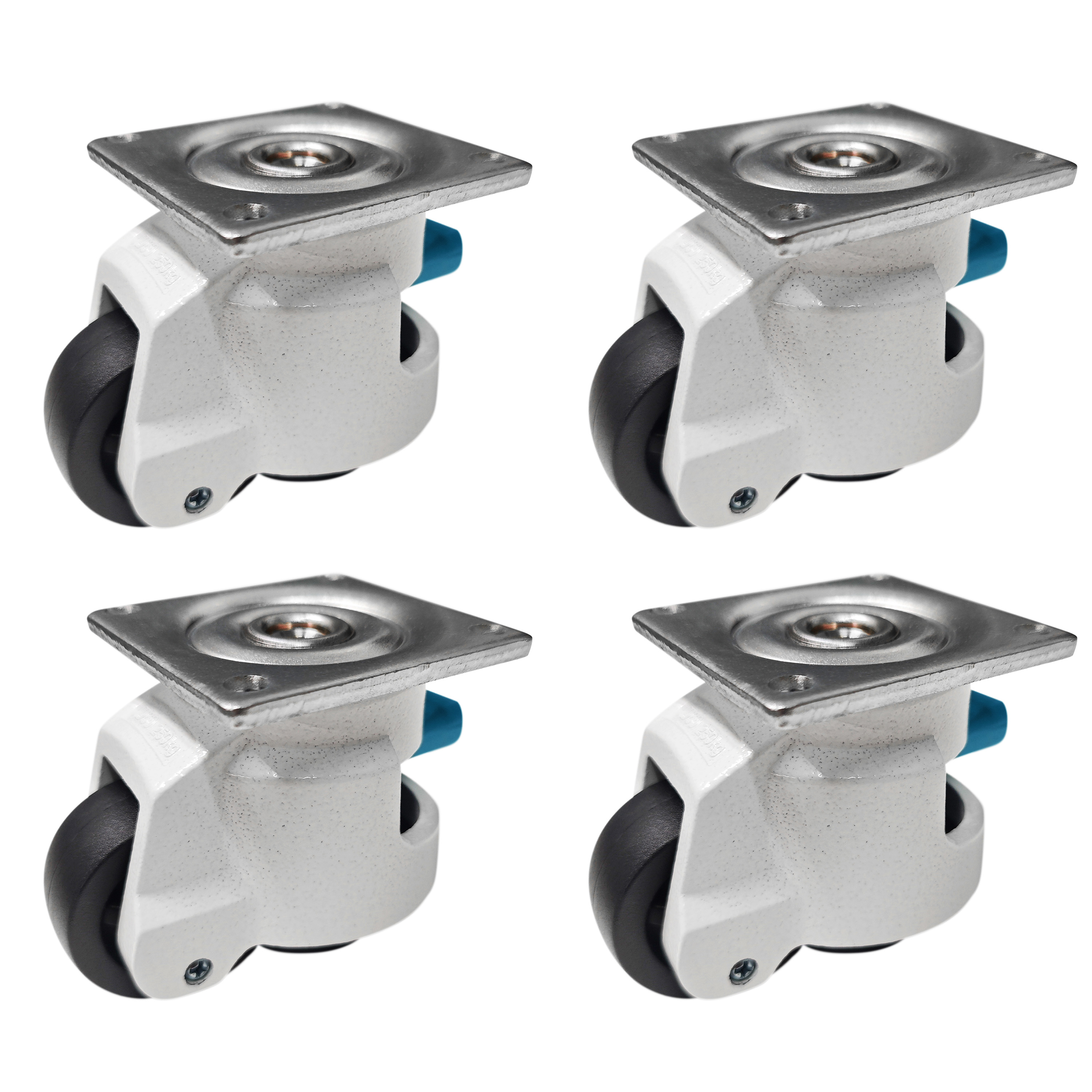 Schwerlastrollen mit Platte 4er Set 1000 kg