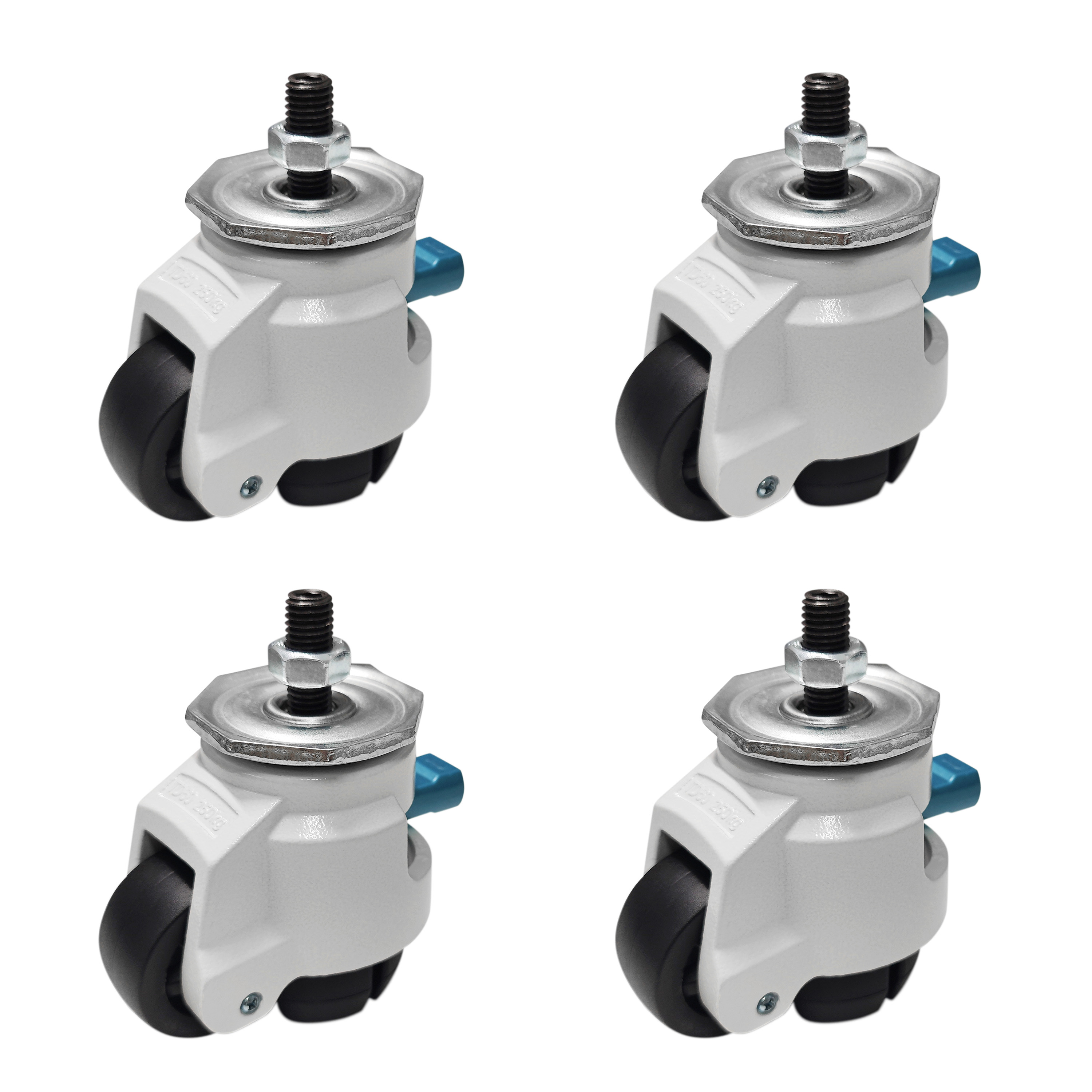 Schwerlastrollen mit Gewinde 4er Set 1000 kg