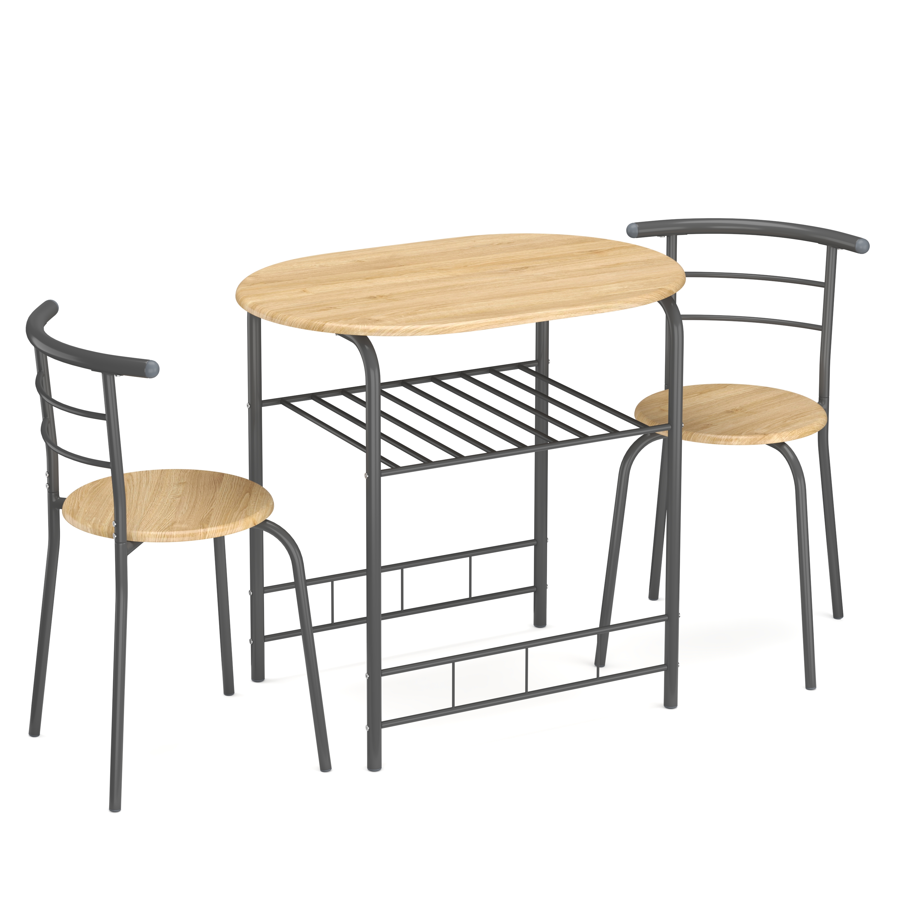 Image of Essgruppe KNOX 80 x 53 cm 3-teilig braun/anthrazit