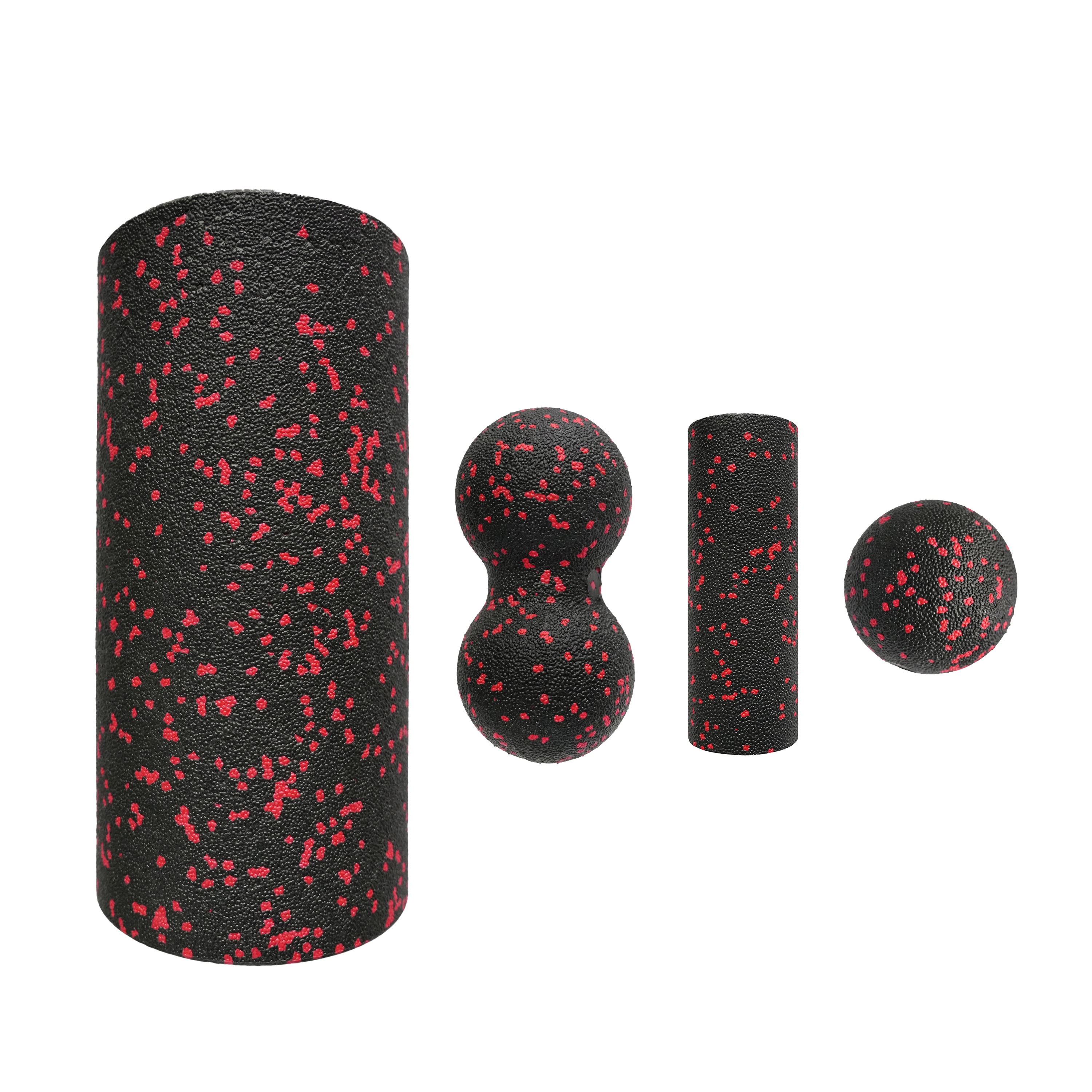 Faszienrolle Set 5-teilig schwarz/rot