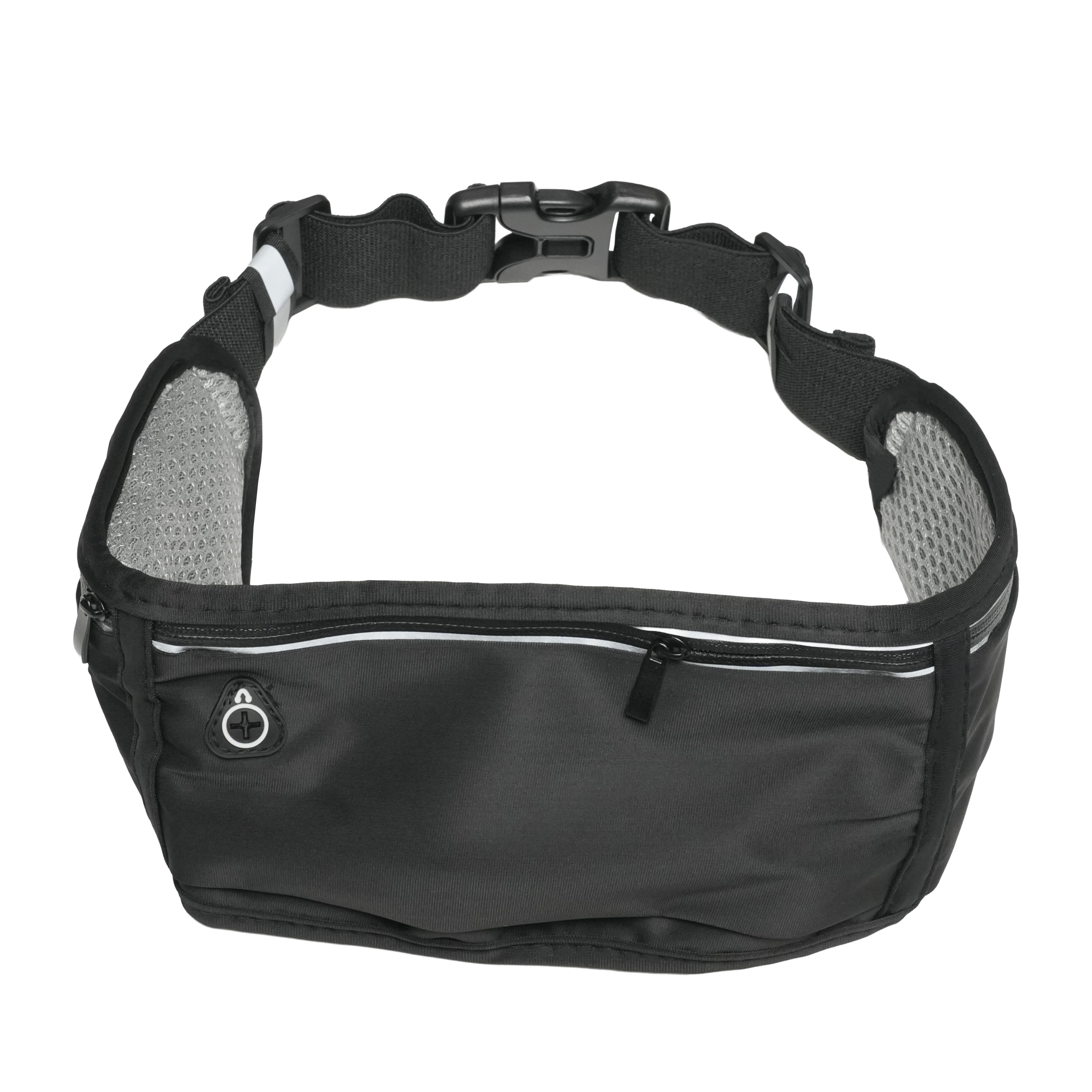 Laufgürtel 3 Fächer 65 - 120 cm schwarz