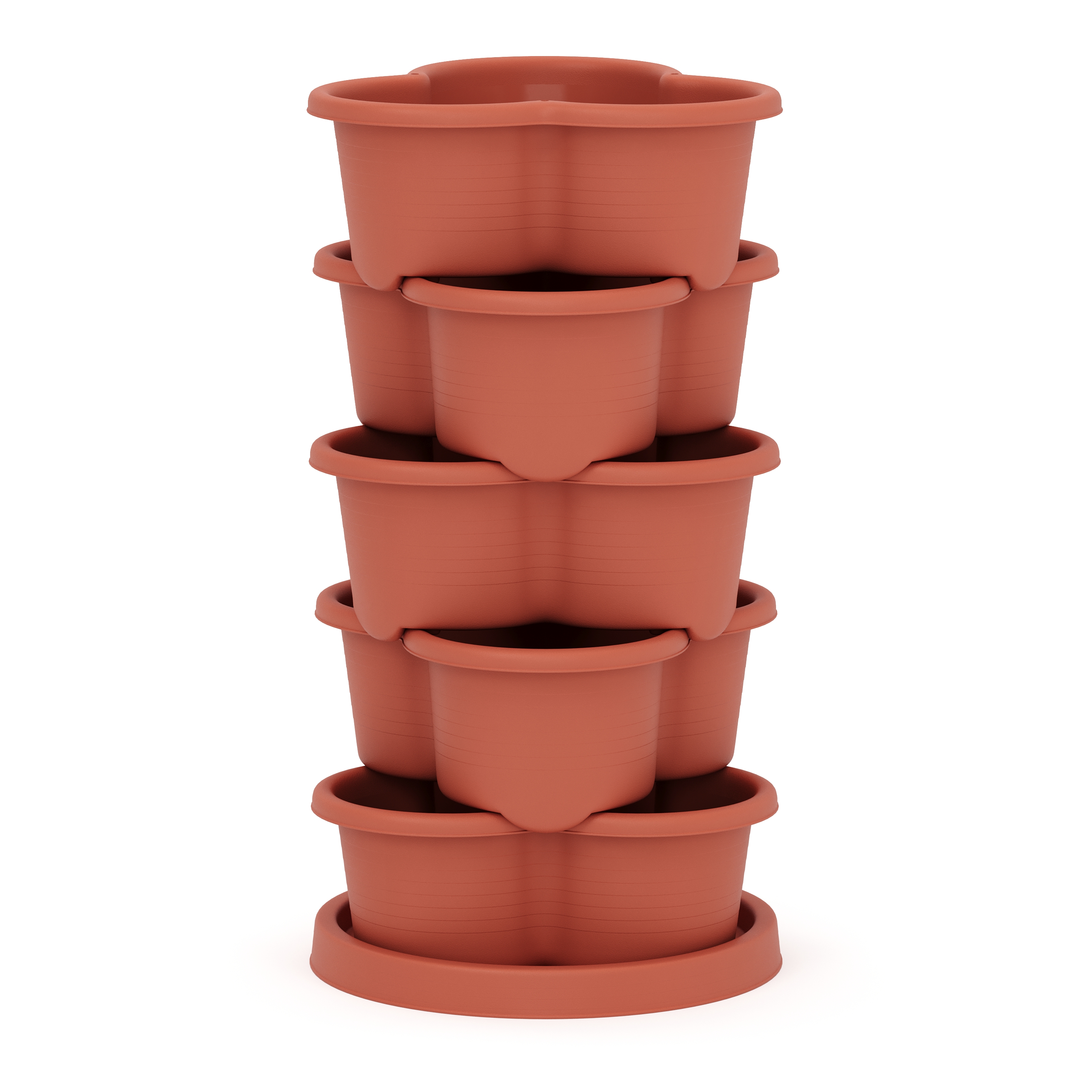Pflanzenturm 5 Ebenen 32 x 60 cm terrakotta