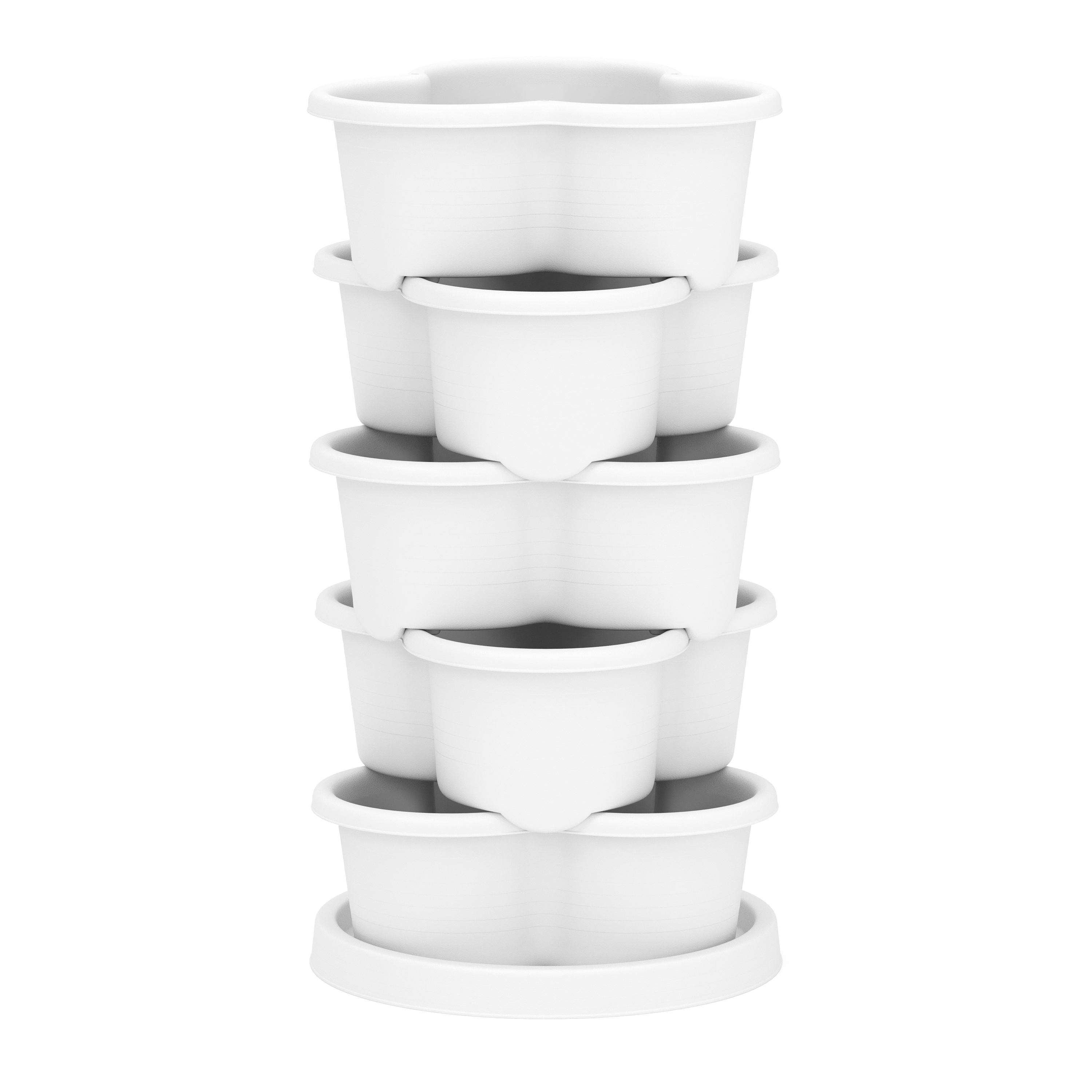 Pflanzenturm 5 Ebenen 32 x 60 cm weiss