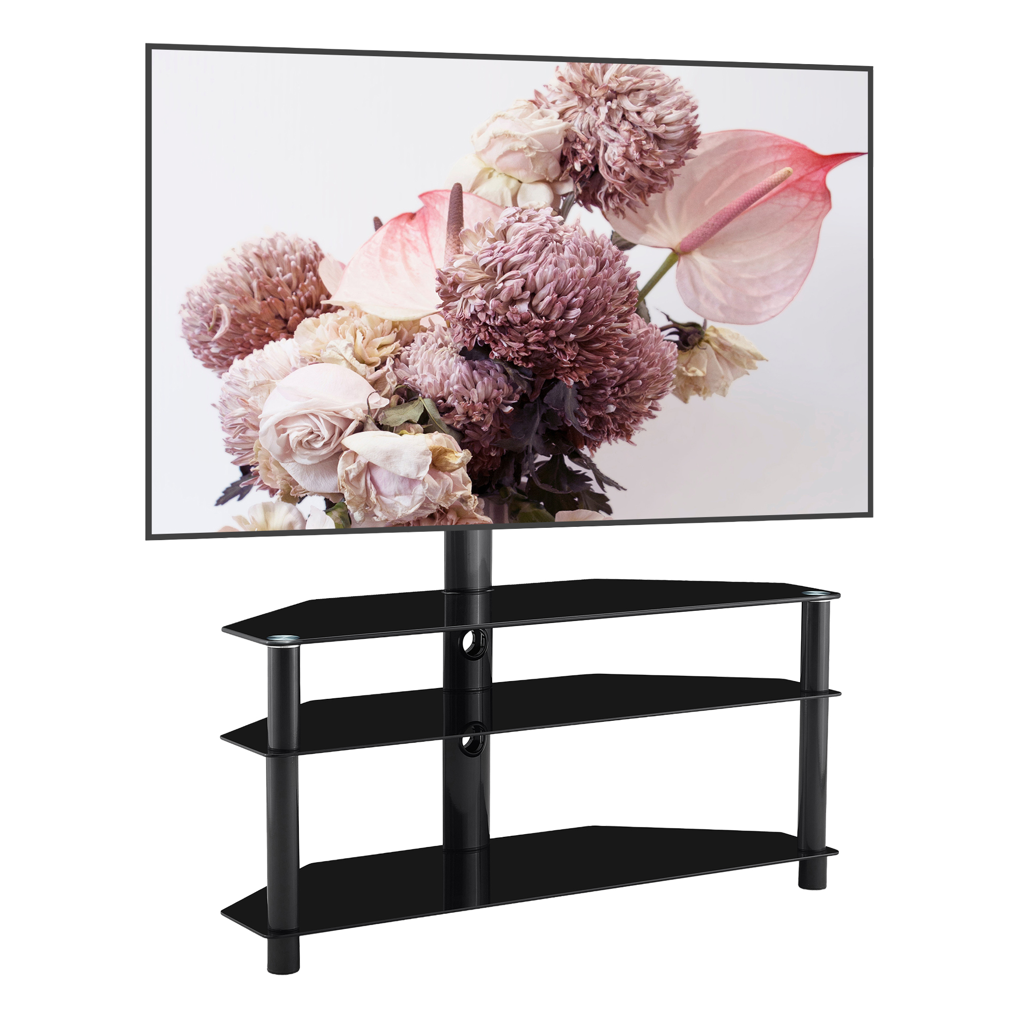 TV Möbel mit Monitorständer 32-70” schwarz