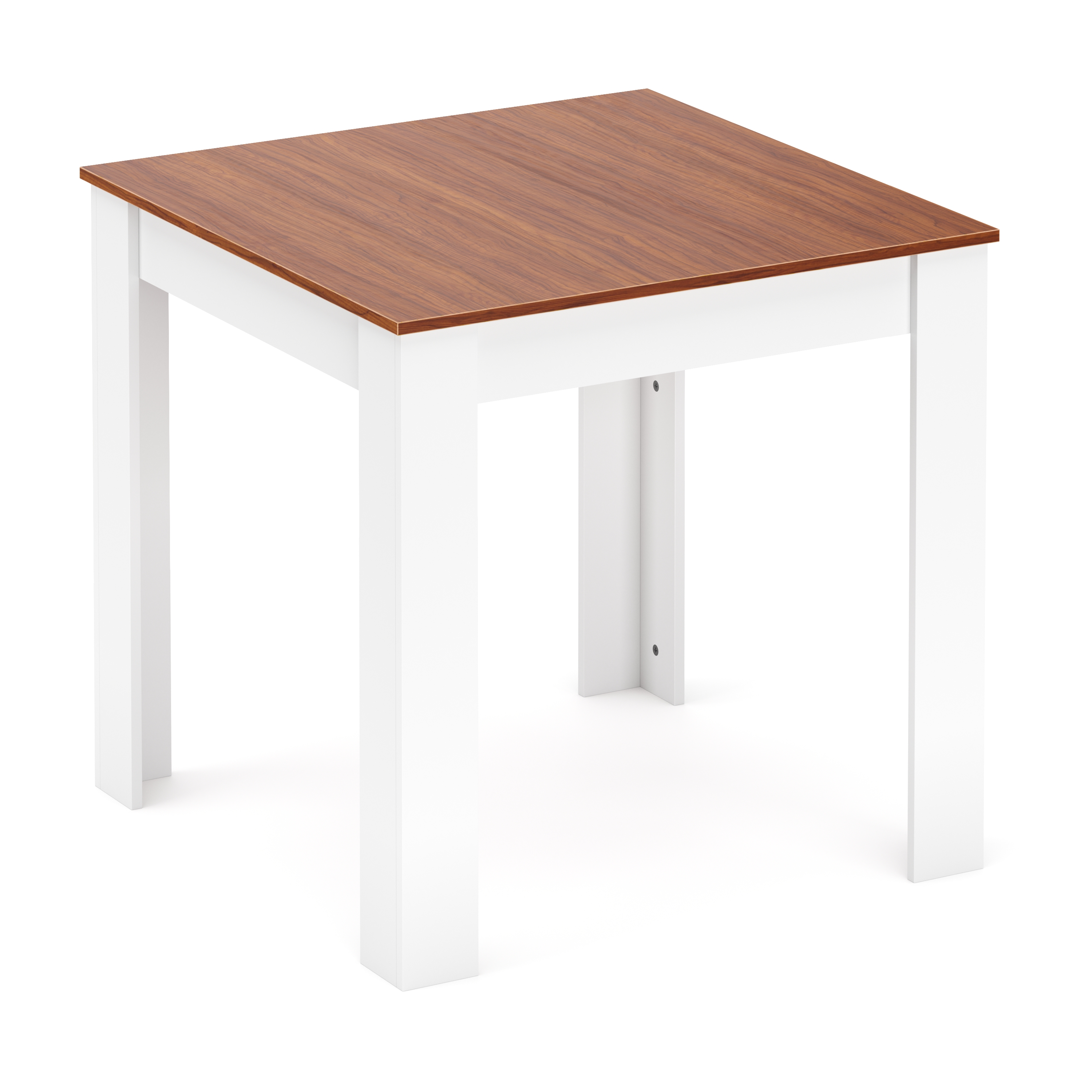 Esstisch CALEB 80 x 80 cm braun/weiss