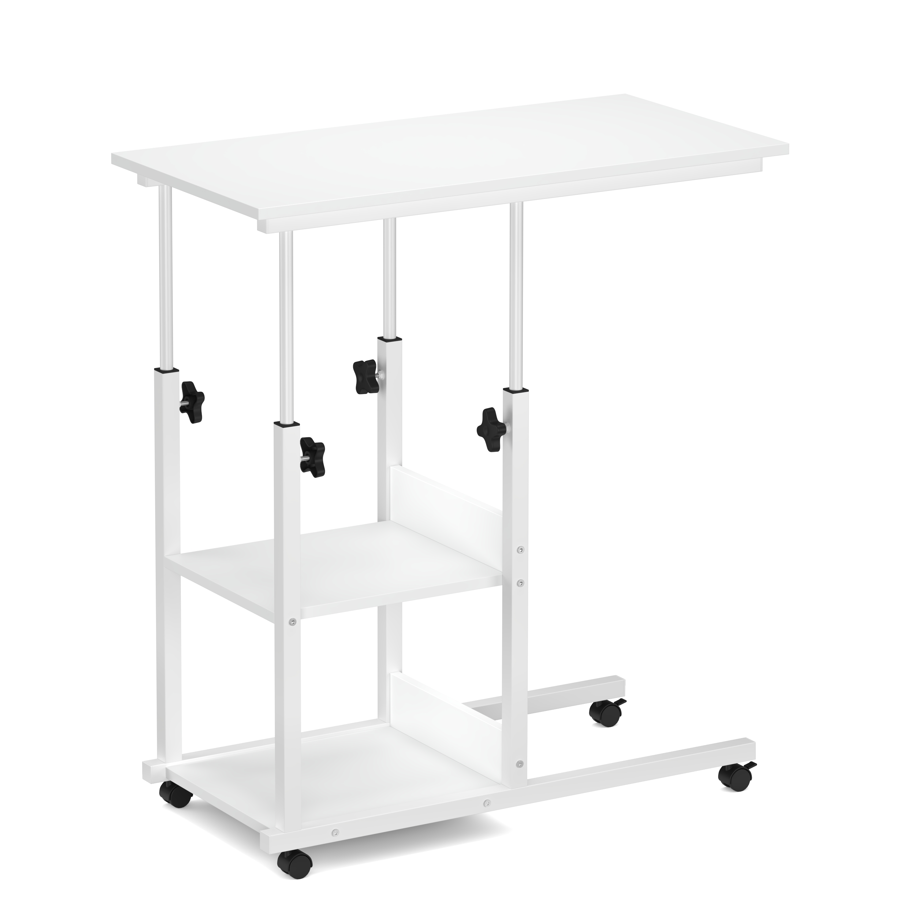 Laptoptisch auf Rollen ROWAN 80 x 40 cm weiss