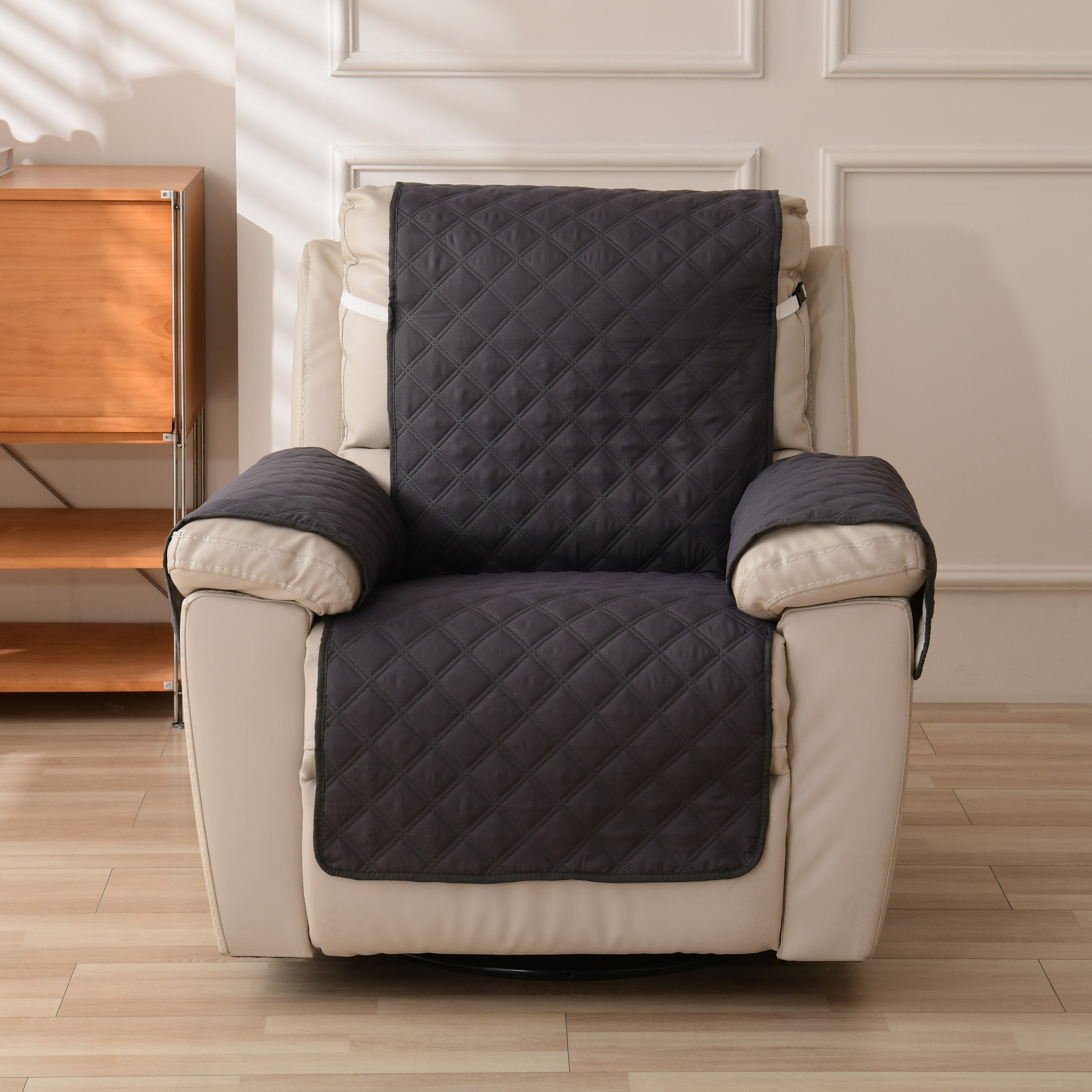 Sesselschoner 1-Sitzer 175 x 205 cm grau