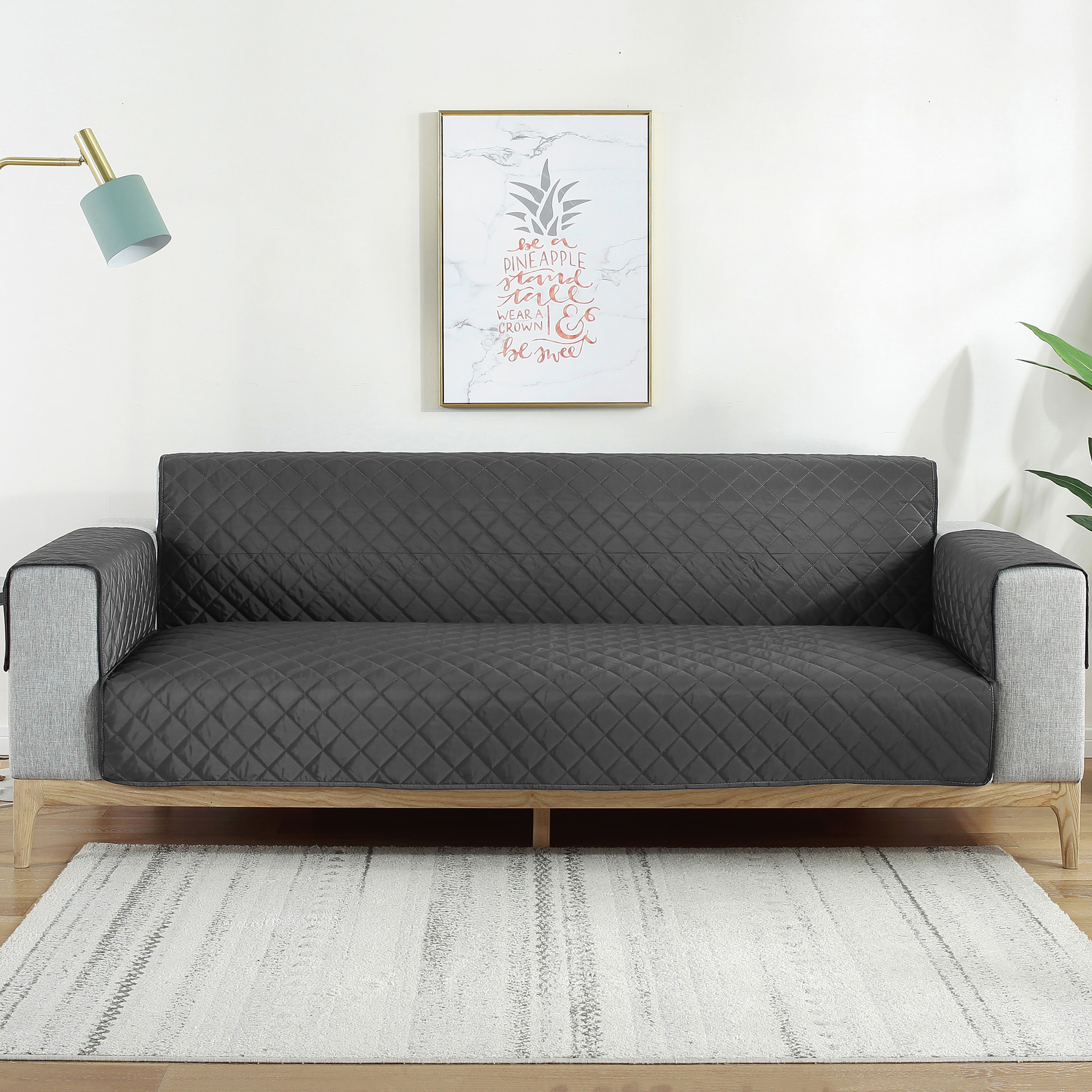 Sofaschoner 3-Sitzer 205 x 280 cm anthrazit
