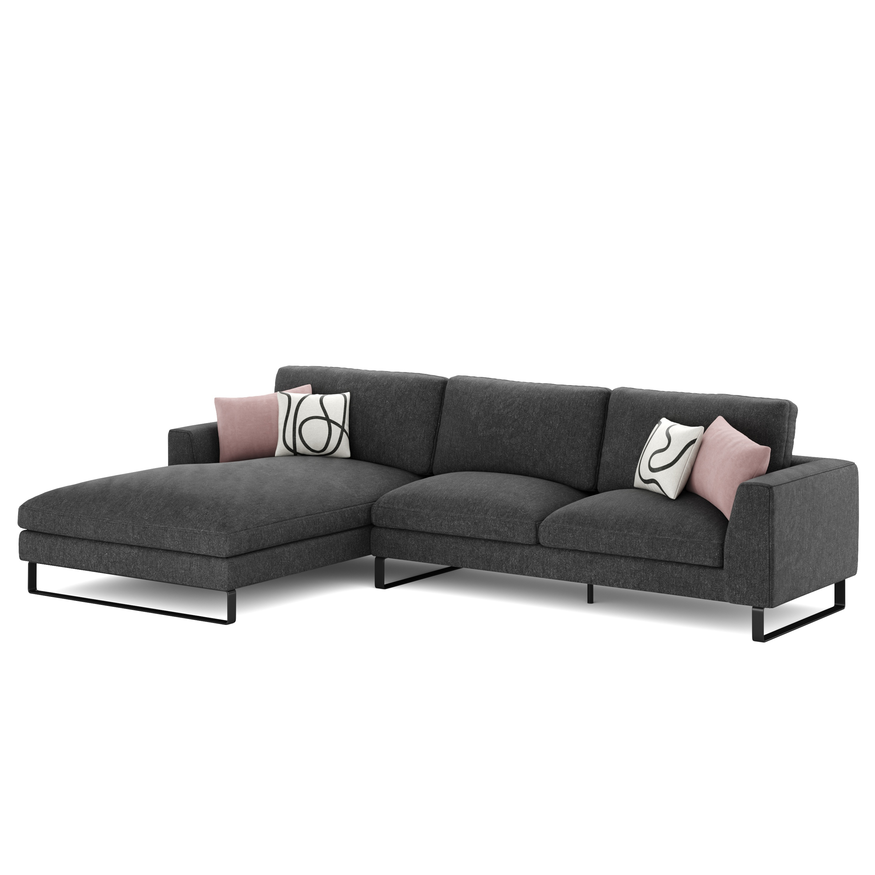 Ecksofa THILO links anthrazit