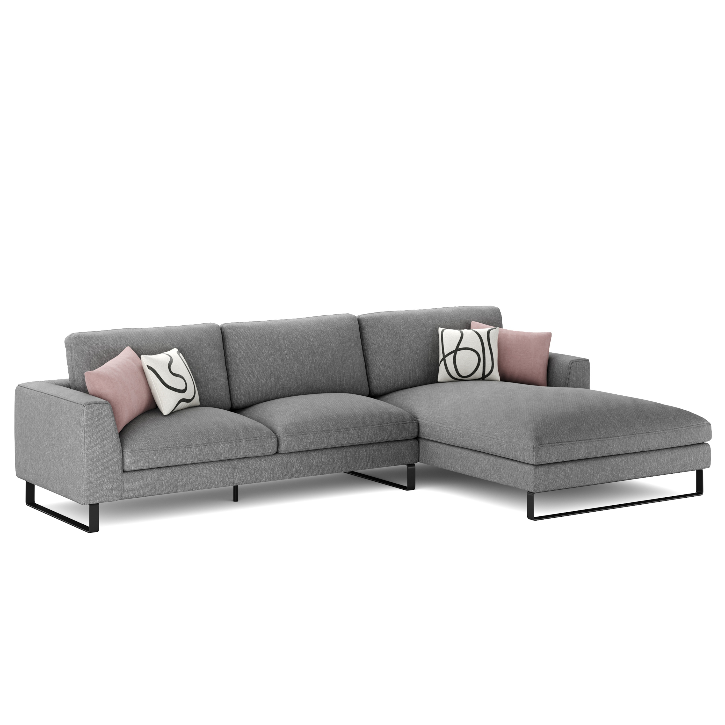 Ecksofa THILO rechts grau