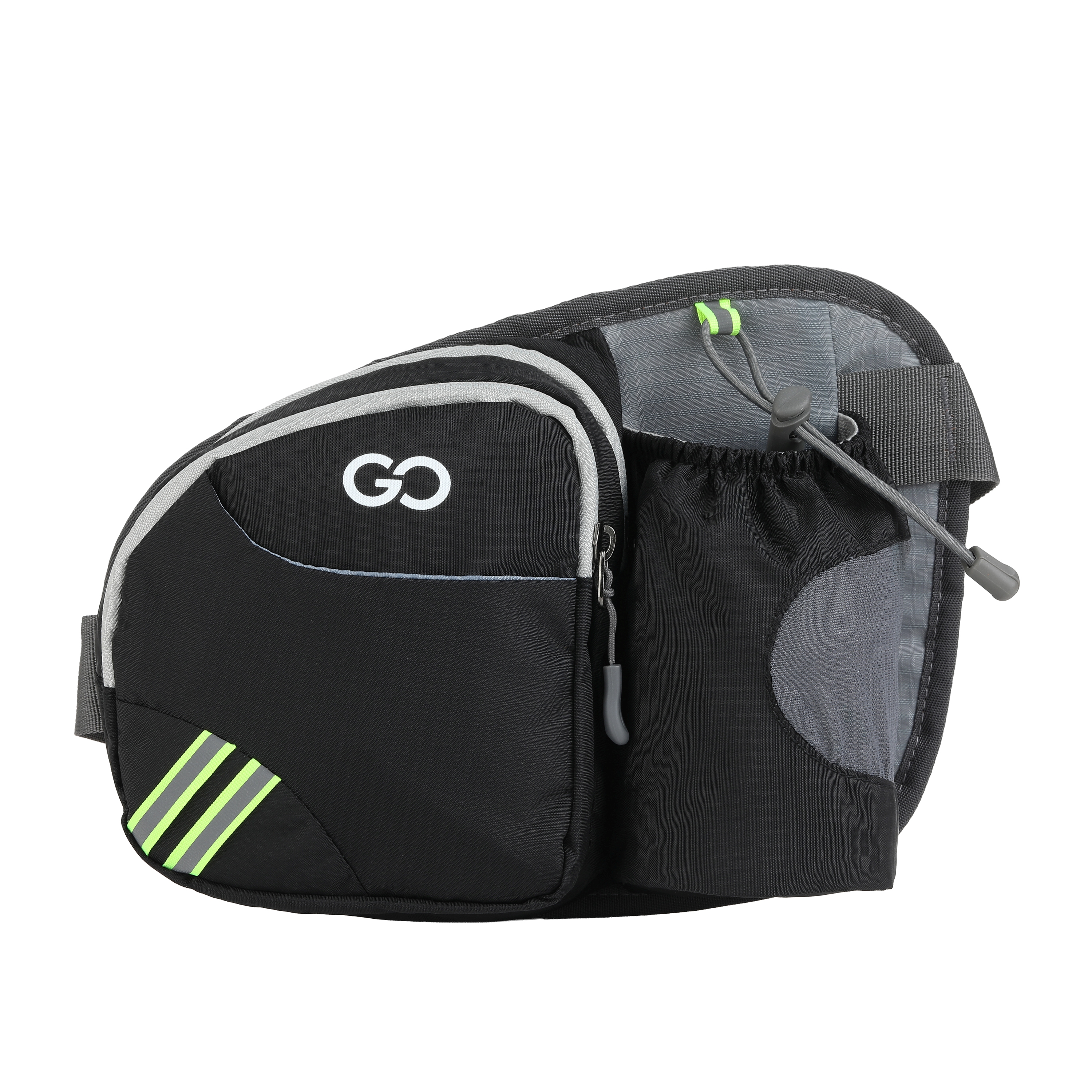 Bauchtasche AQUARUN mit Flaschenhalter schwarz/grau