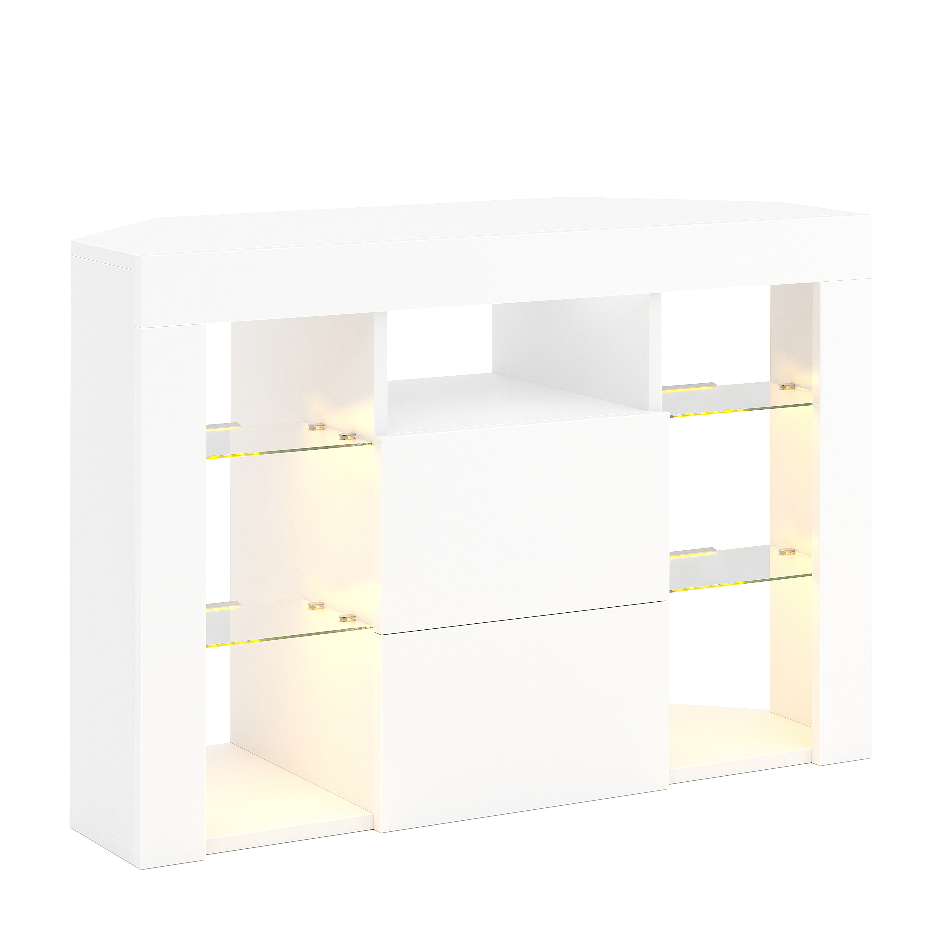 TV Möbel LED ZENA 100 x 40 x 68 cm weiss