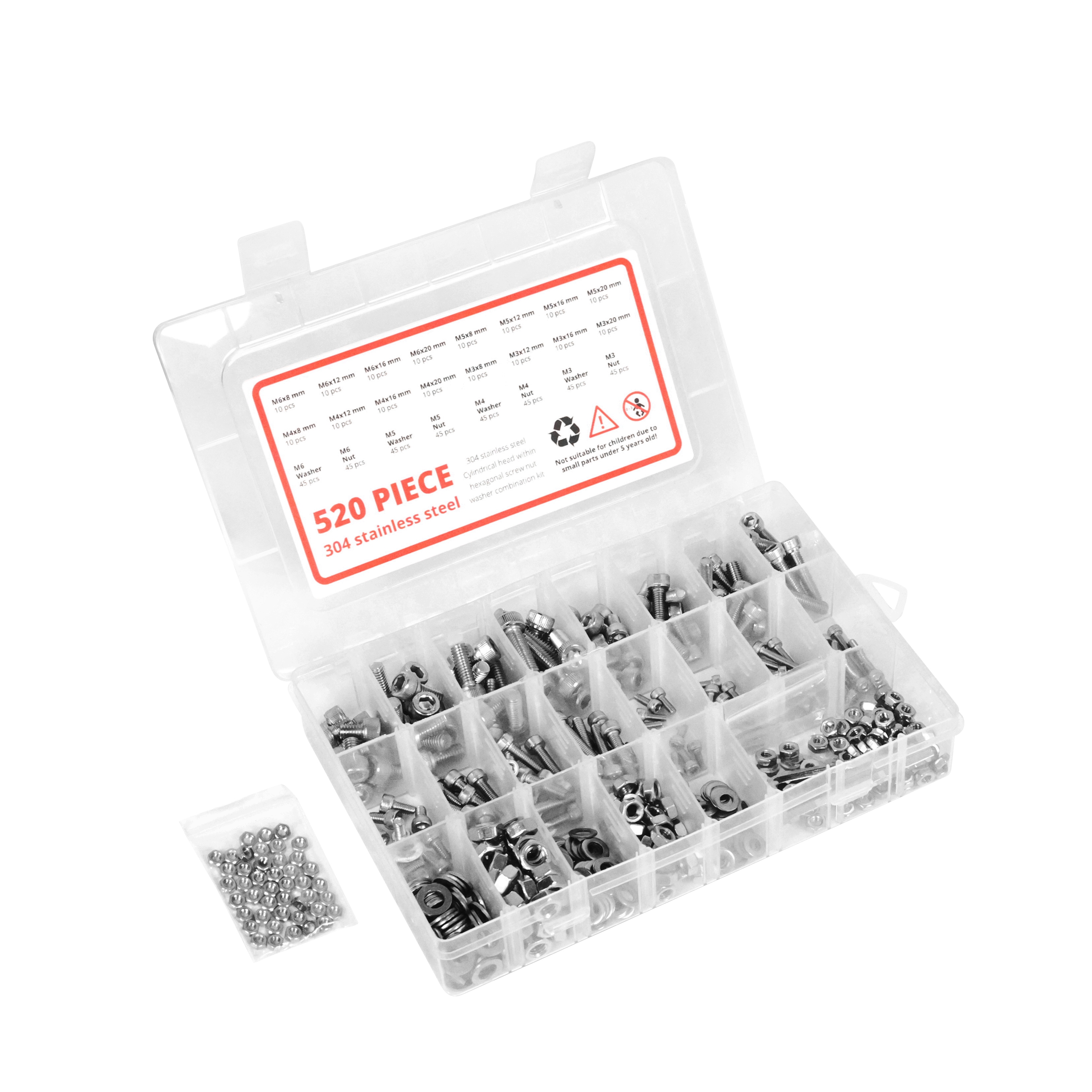 Image of Gewindeschrauben Linsenkopf Set 520-teilig