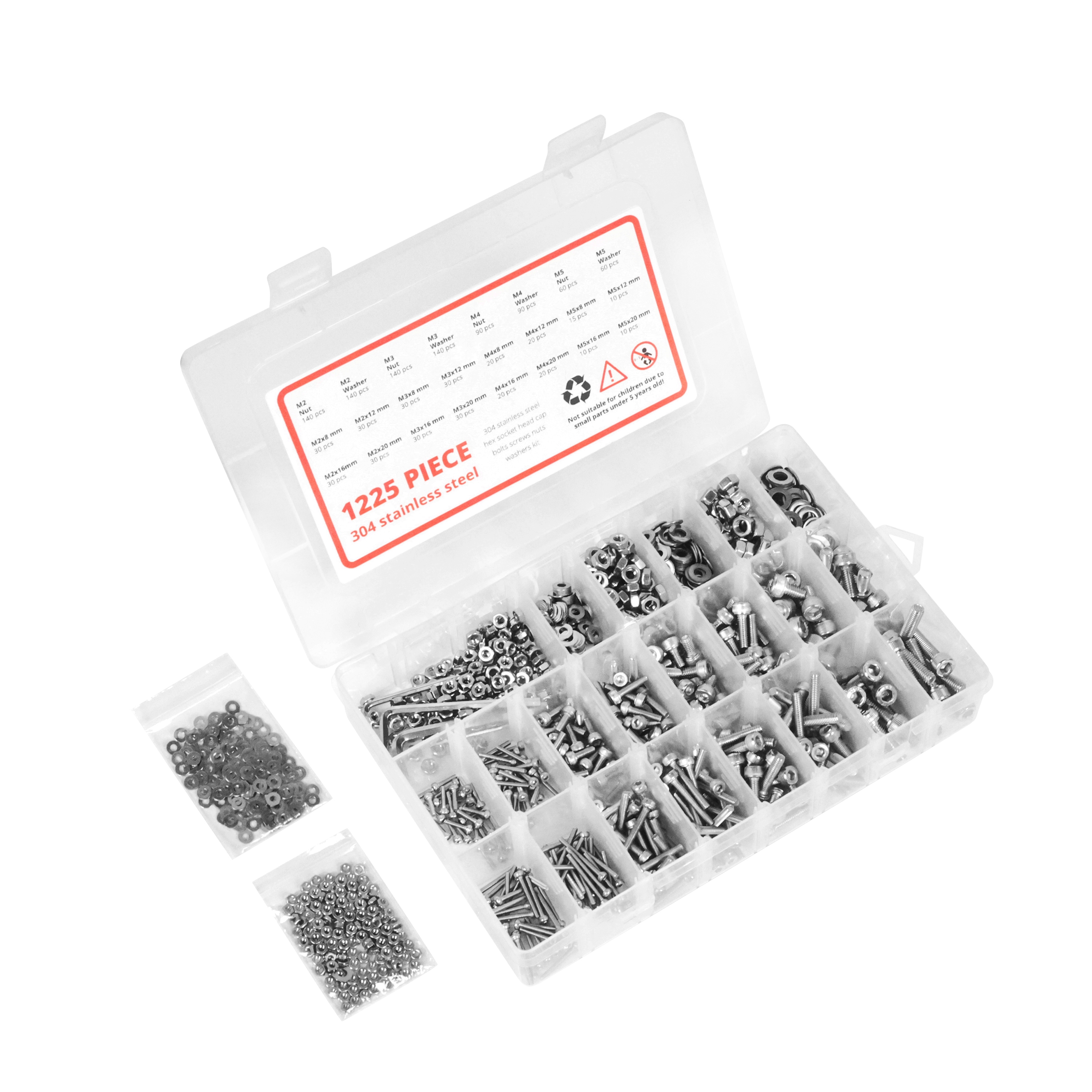 Image of Gewindeschrauben Zylinderkopf Set 1225-teilig