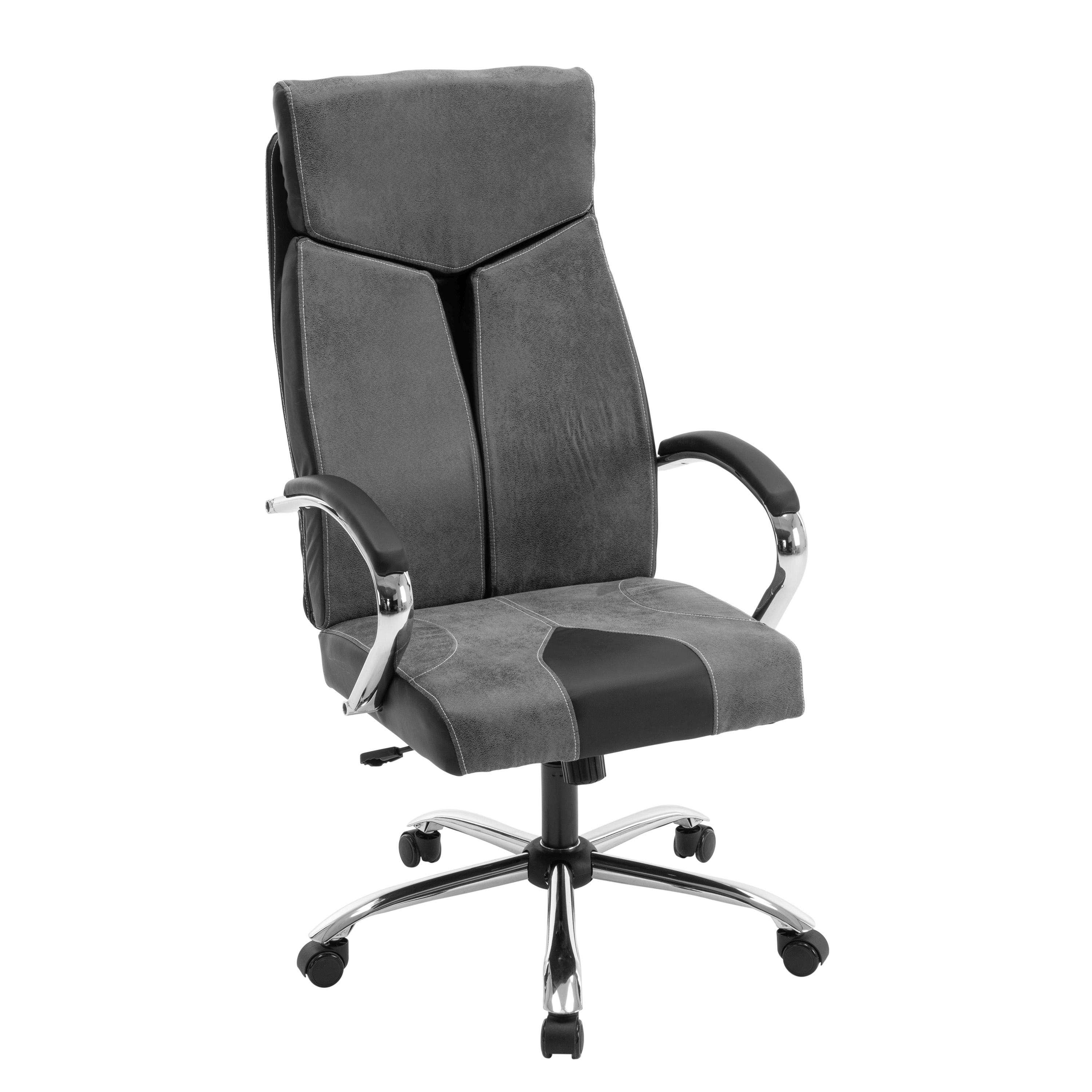 Bürostuhl Leder TENERIFE grau