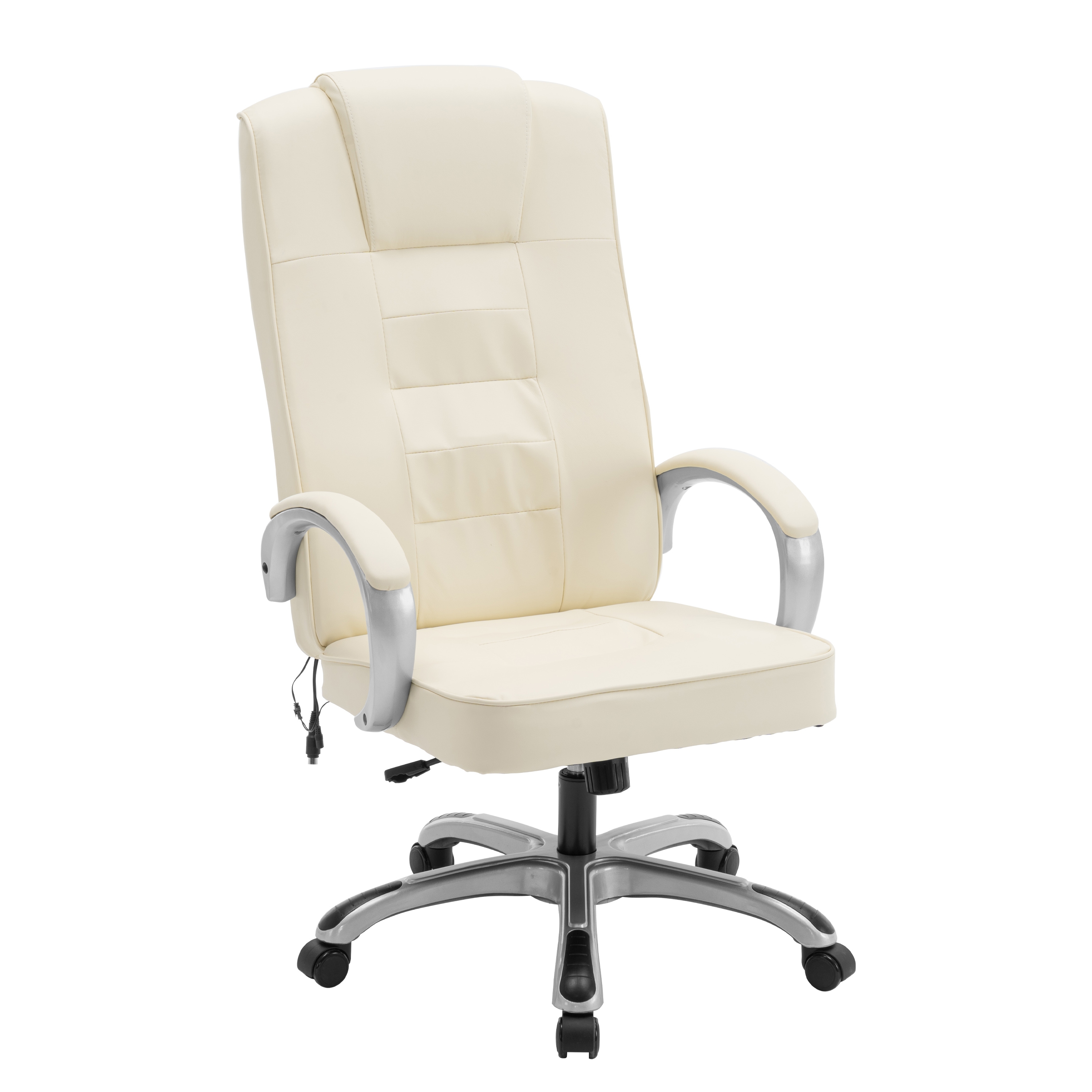 Bürostuhl Leder mit Massagefunktion SORRENTO beige