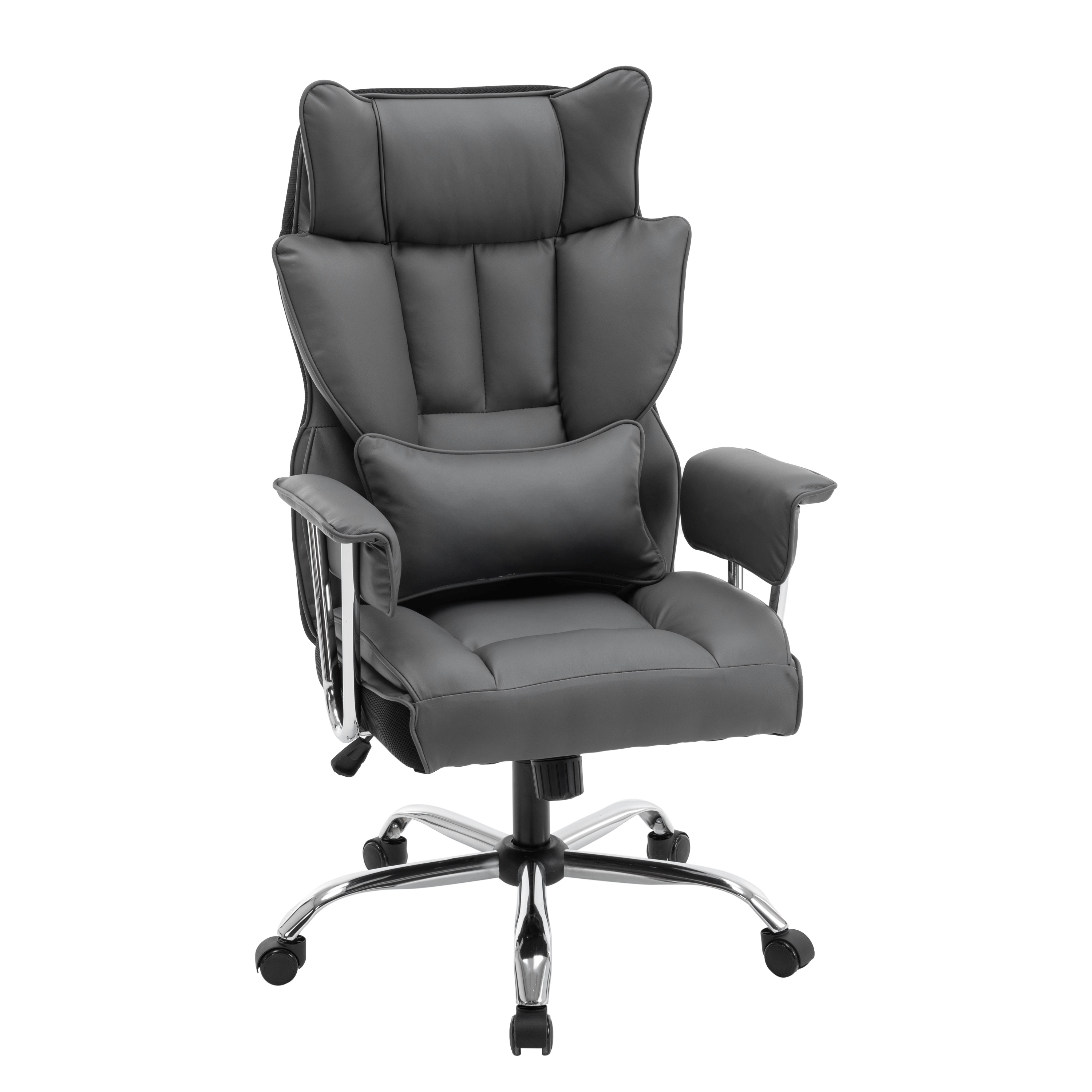 Bürostuhl Leder CHICAGO grau