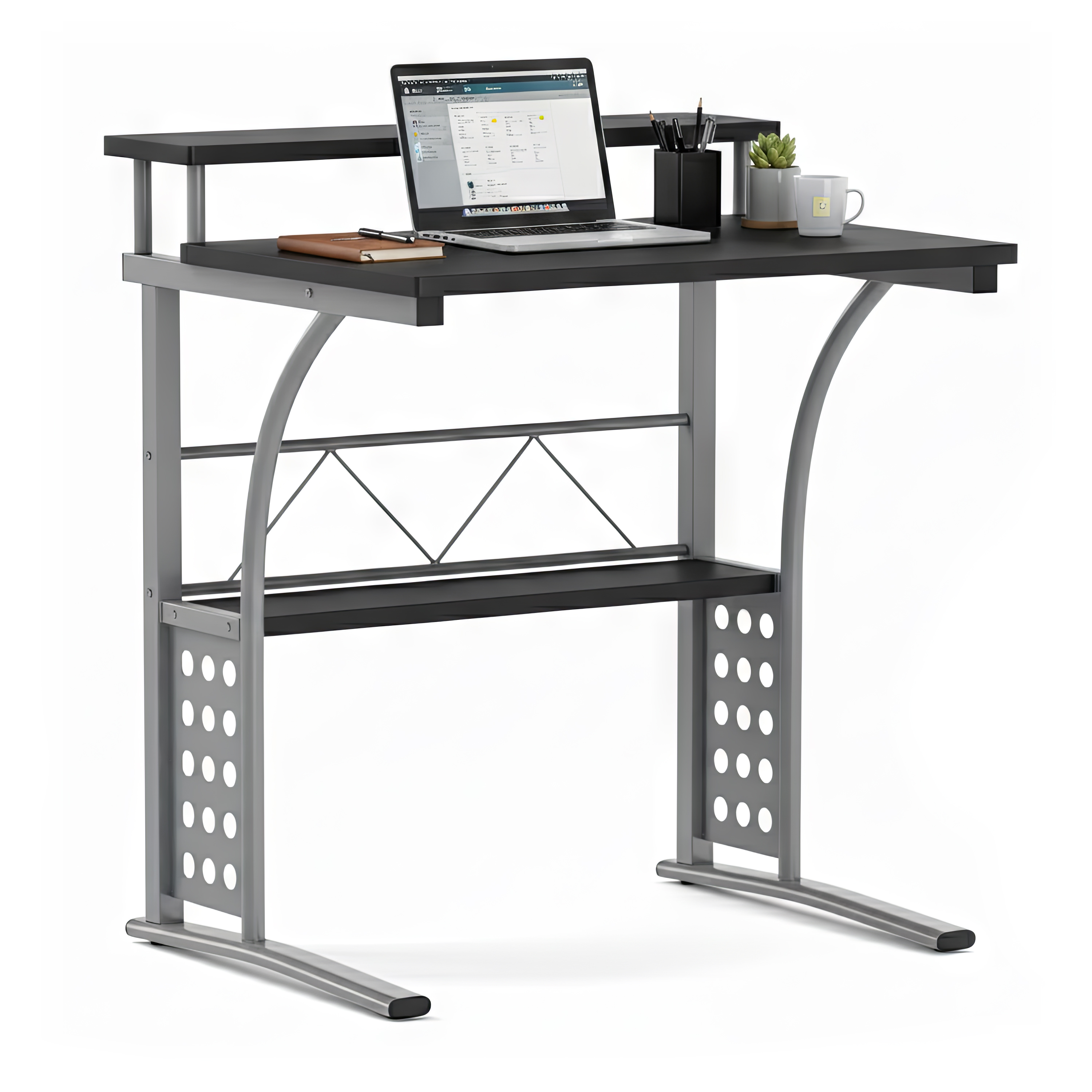 Image of Schreibtisch BREND 71 x 52 x 84 cm schwarz/silber