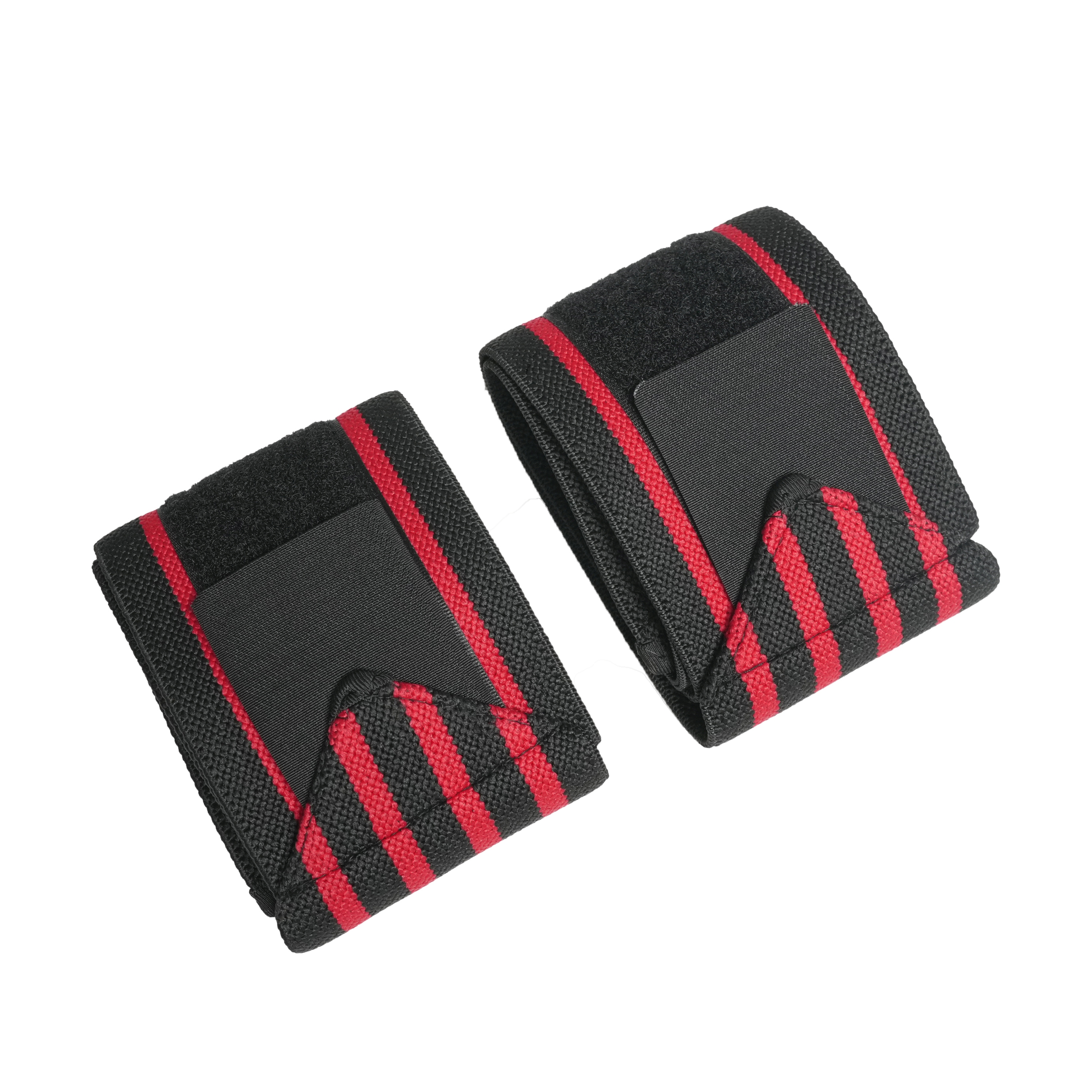 Handgelenkbandage für Krafttraining 2er Set schwarz/rot
