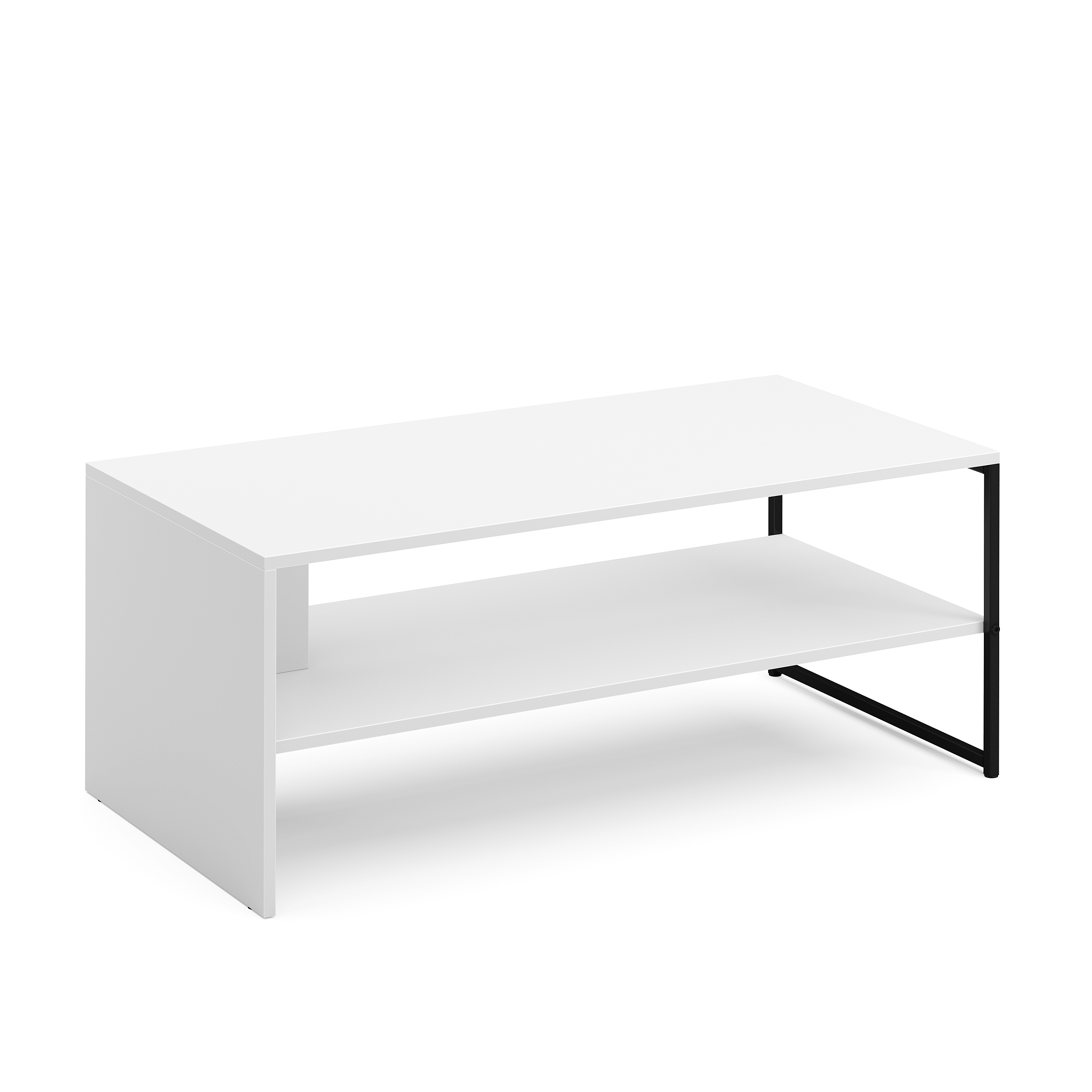 Beistelltisch CALMAN 100 x 50 x 40 cm weiss/schwarz