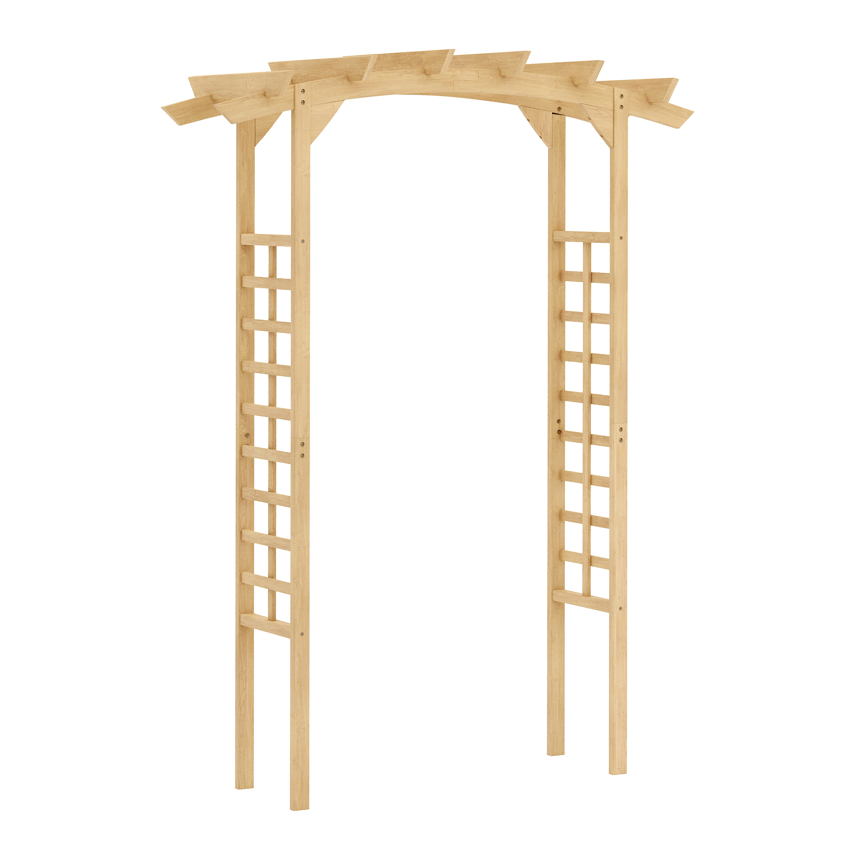 Rosenbogen gerundet Holz 150 x 200 cm