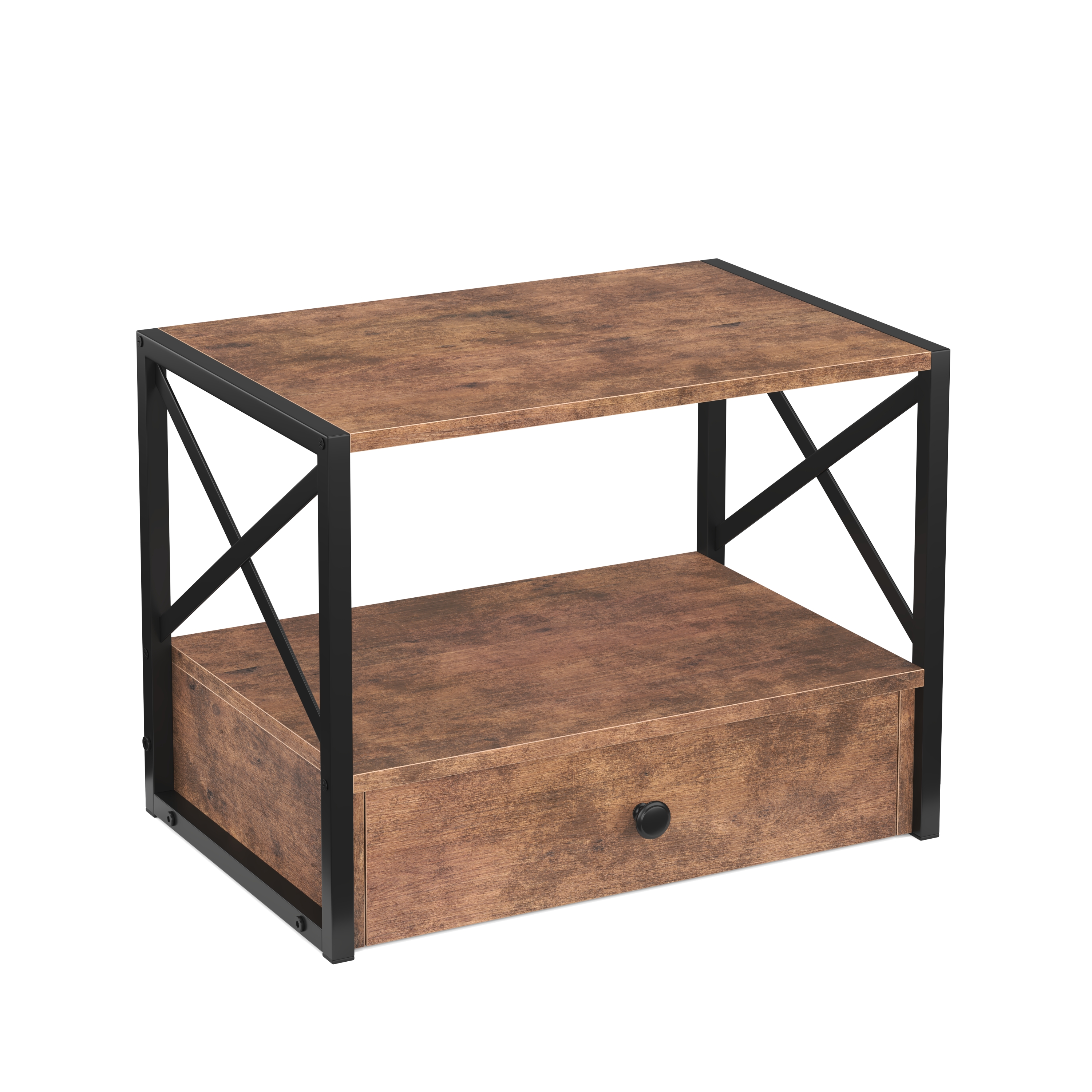 Druckerständer Vintage BONITA mit Schublade 44 x 33 x 29 cm