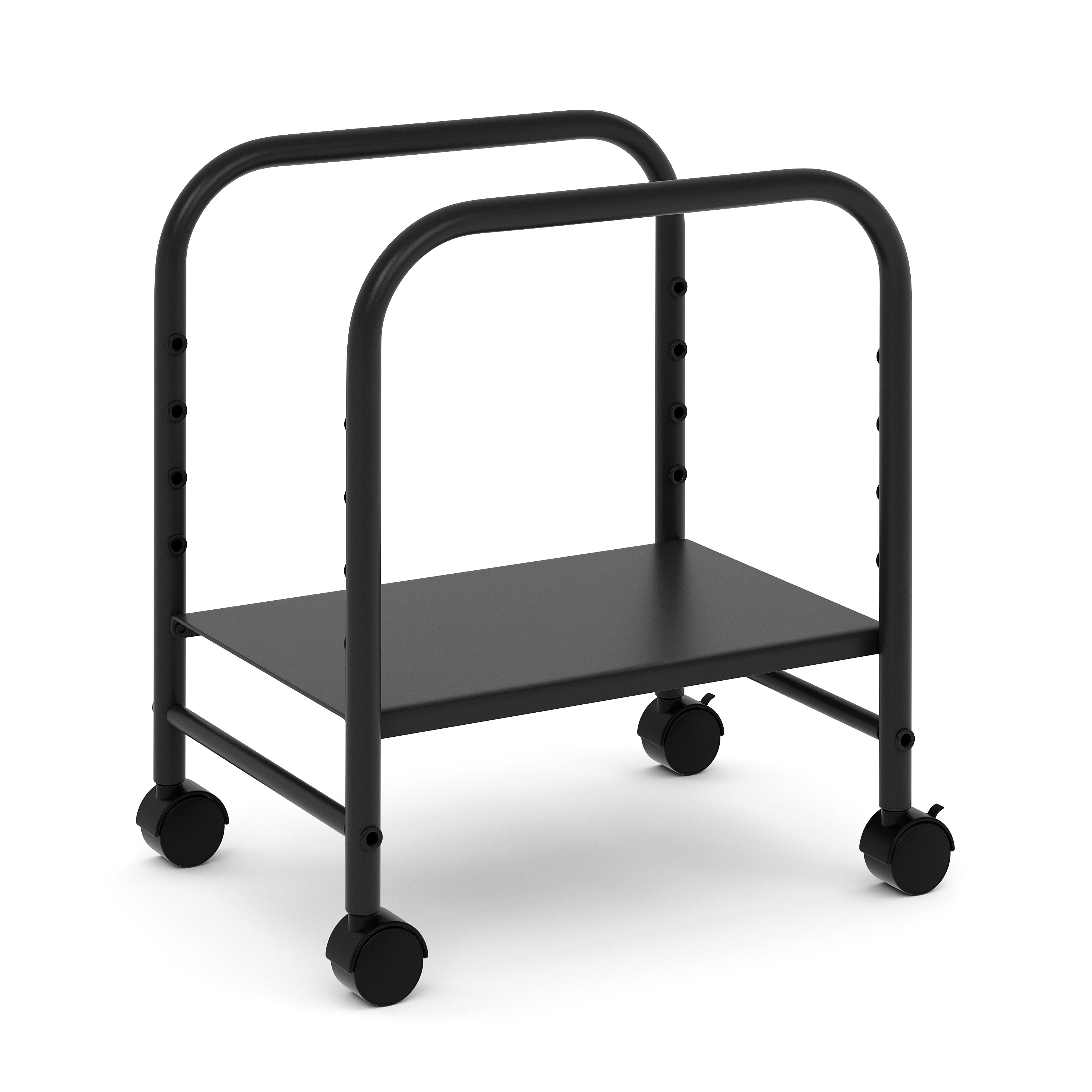 Rollwagen höhenverstellbar 35 x 22 x 41 cm schwarz