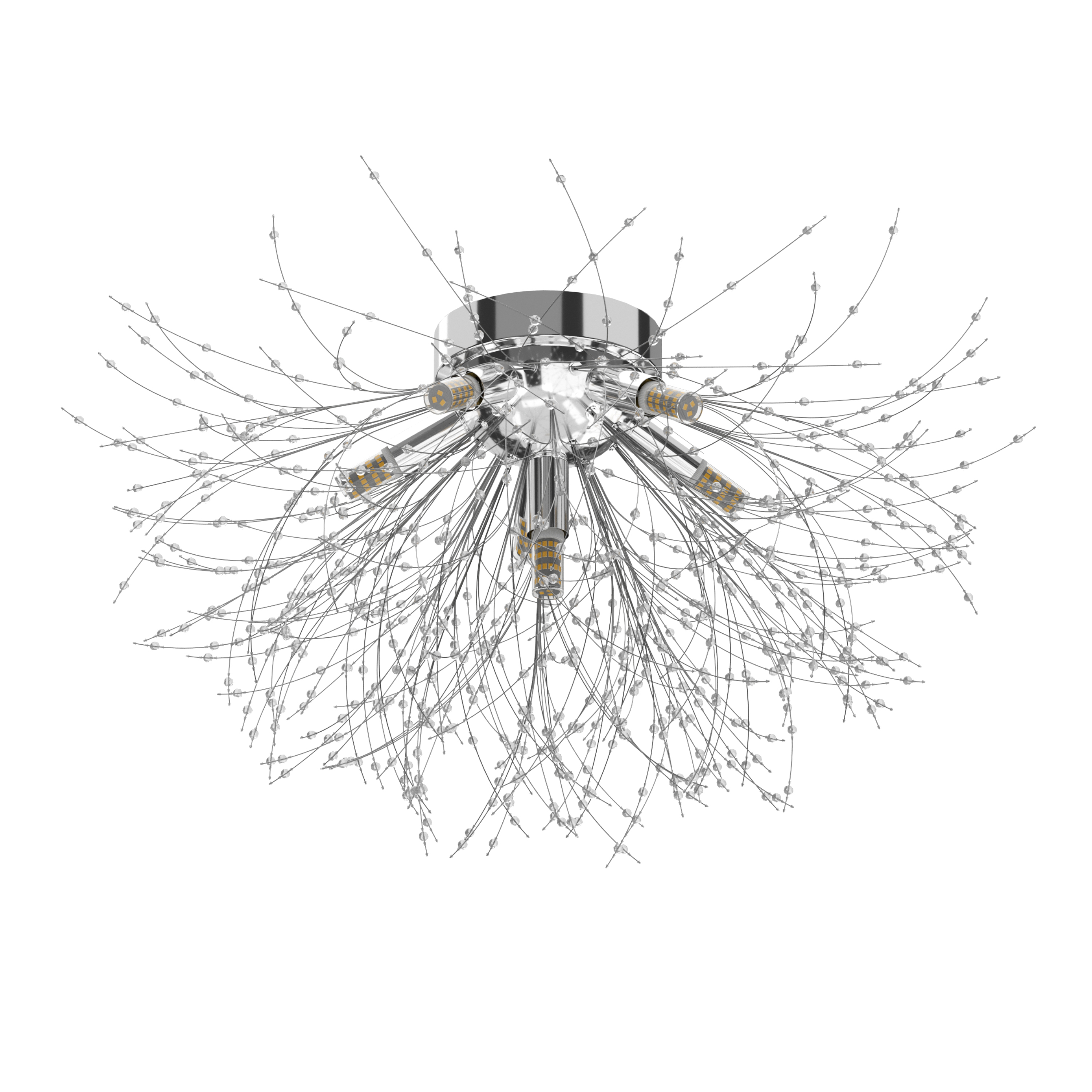 Deckenlampe CELESTIA silber mit Glas