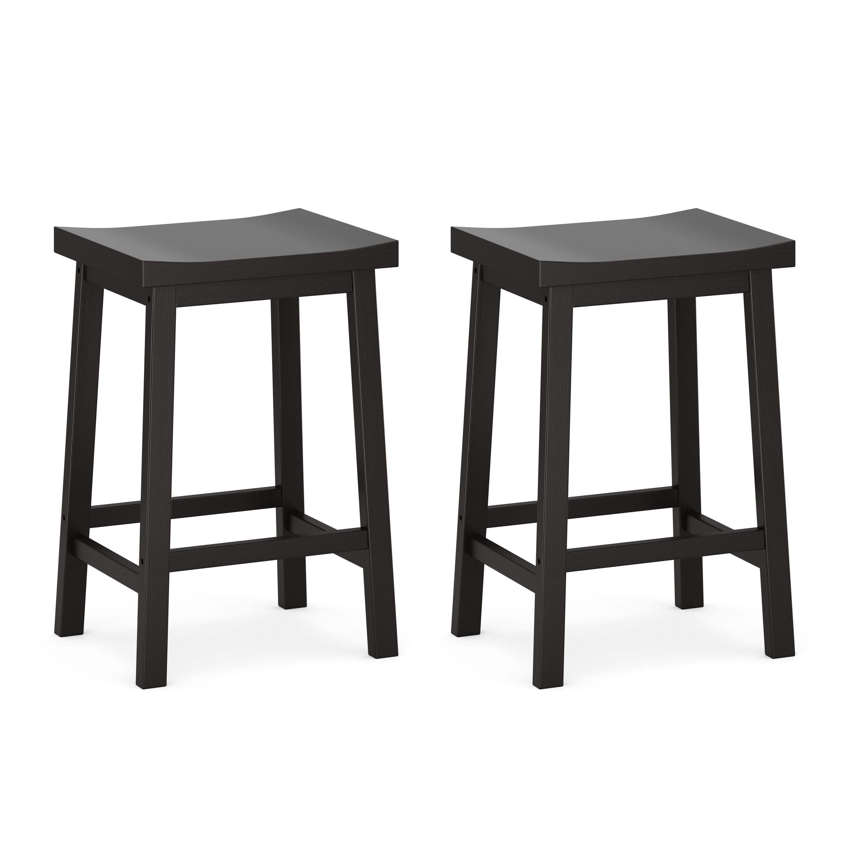 Barhocker Holz VELARI 2er Set schwarz