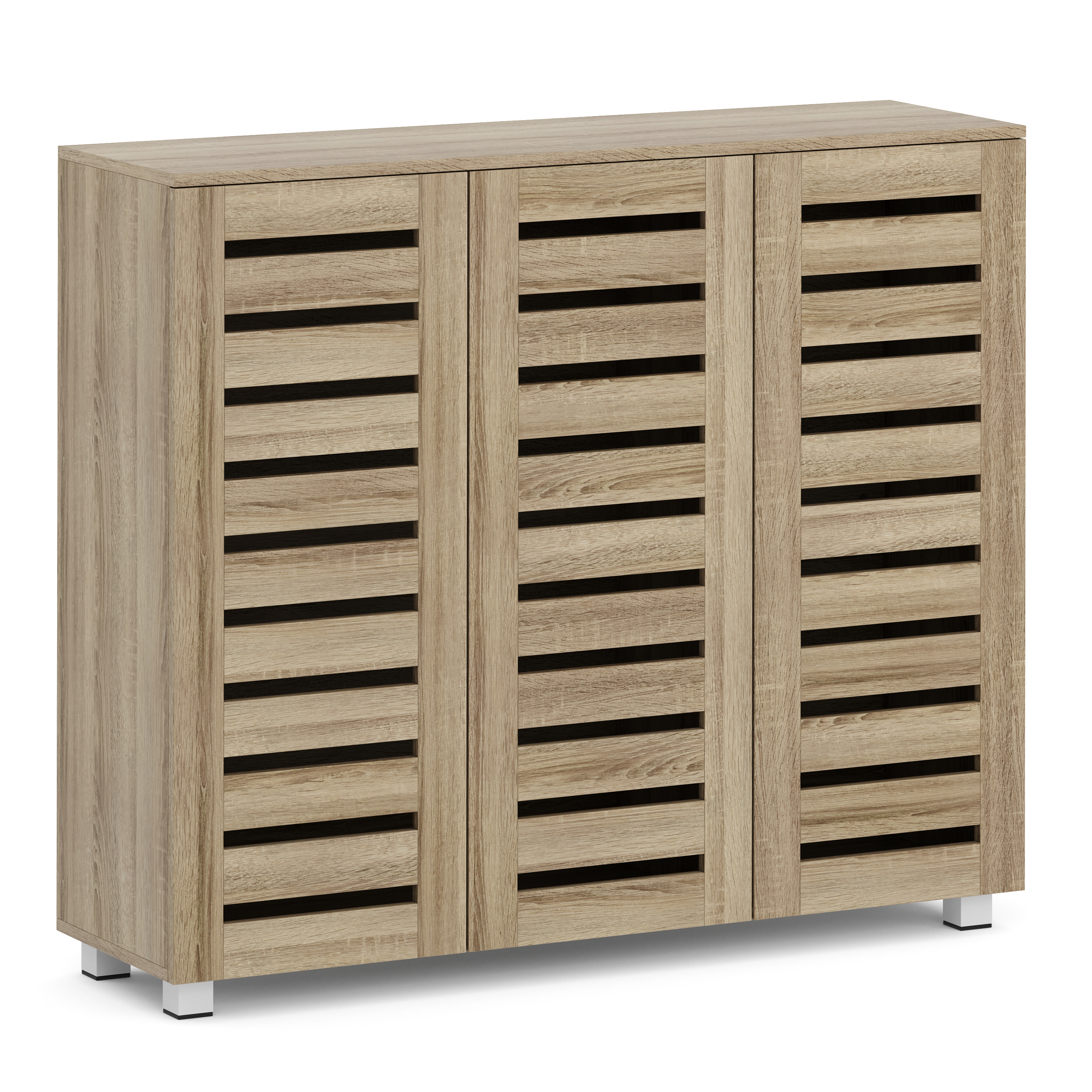 Schuhschrank EDDIE 114 x 34 x 98 cm braun