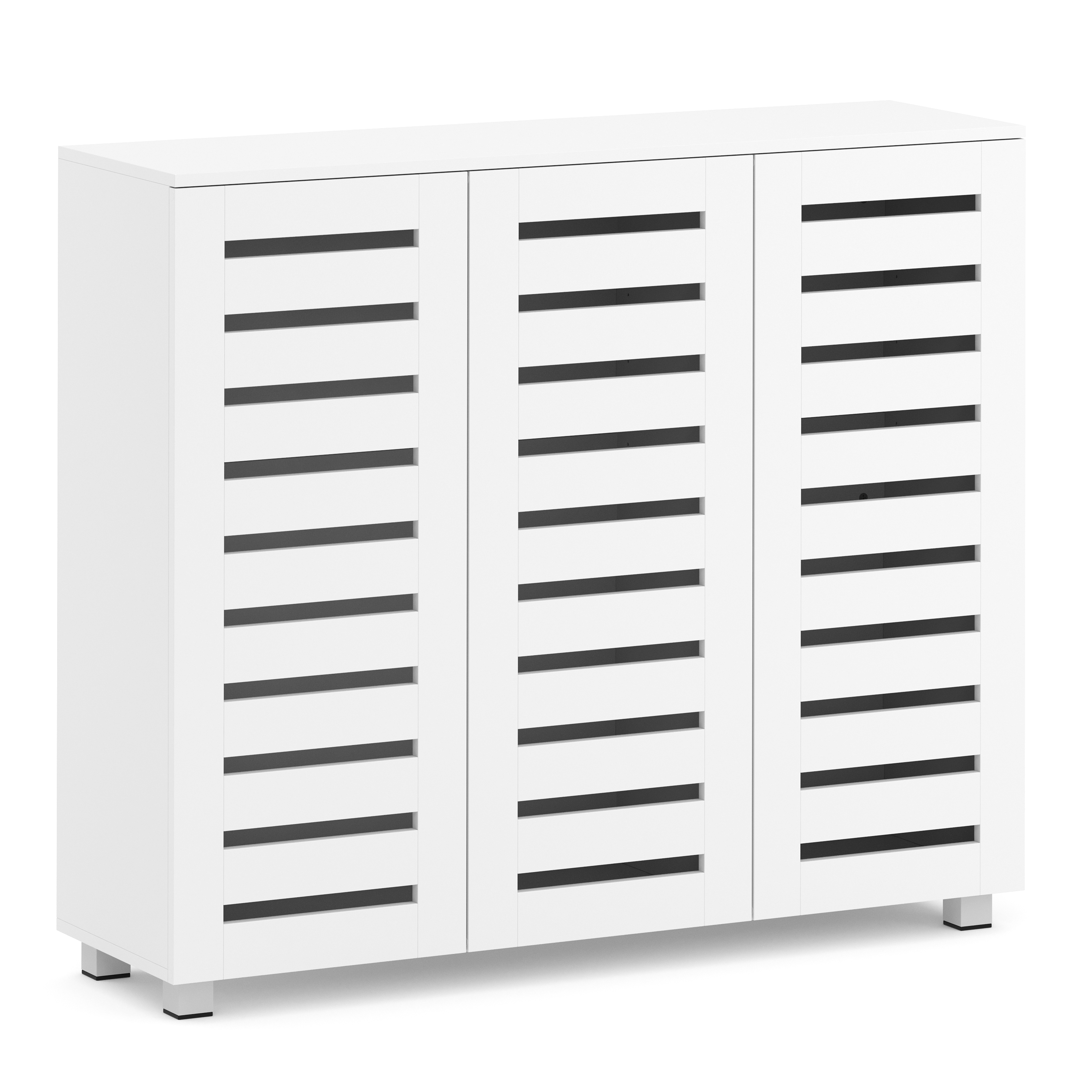 Schuhschrank EDDIE 114 x 34 x 98 cm weiss