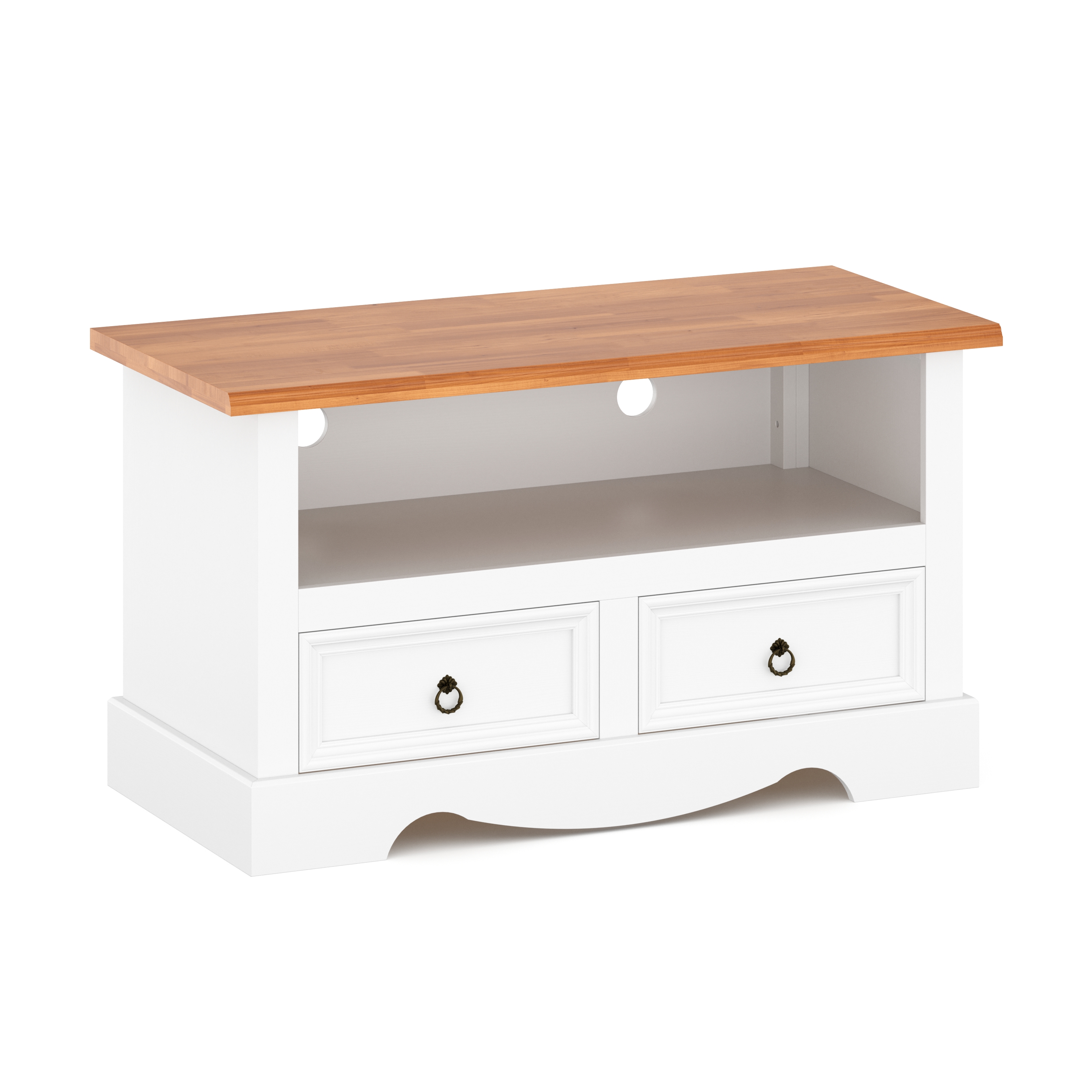 TV Möbel JOSE 99 x 44 x 54 cm weiss/natur