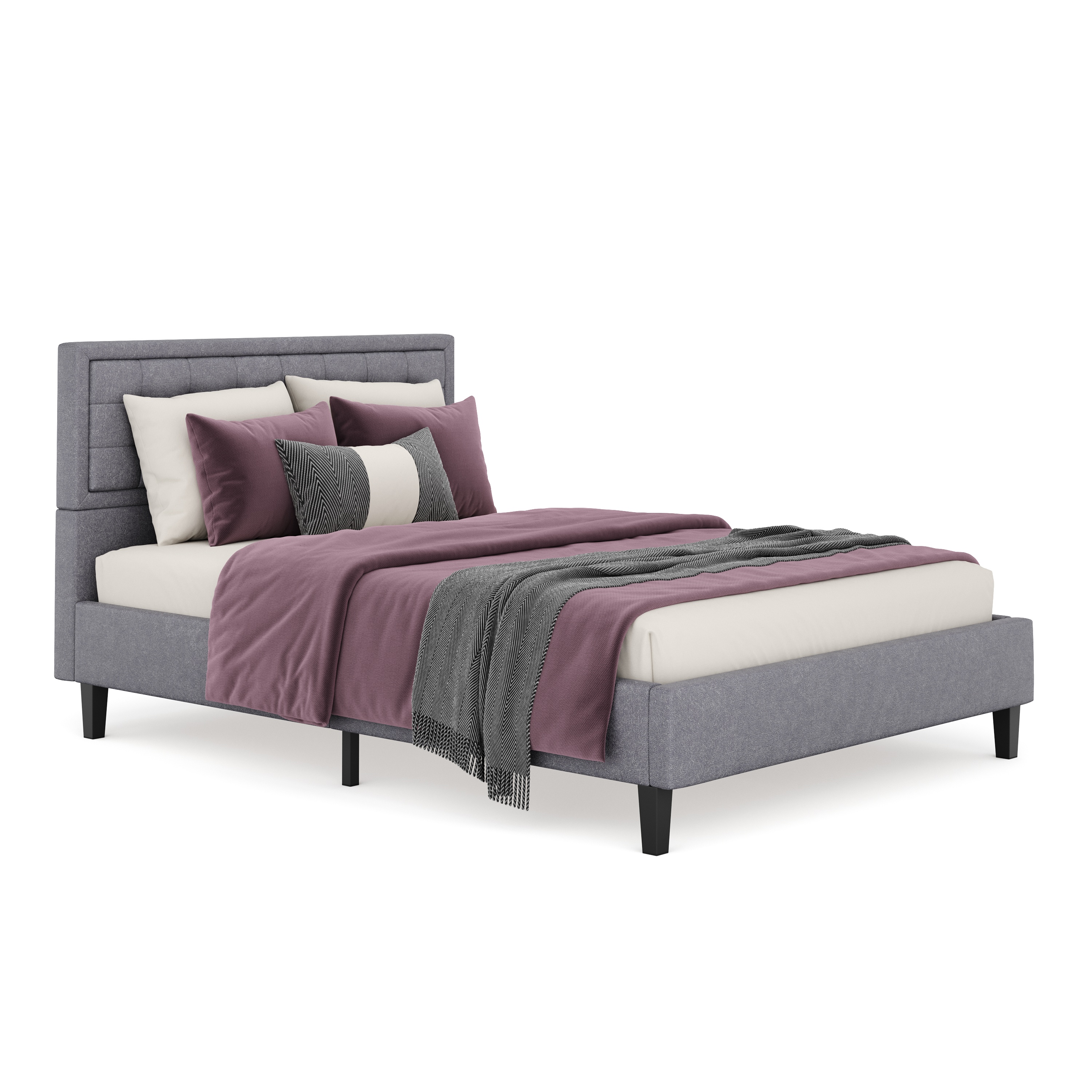 Image of Polsterbett SHERATON 140 x 200 cm anthrazit