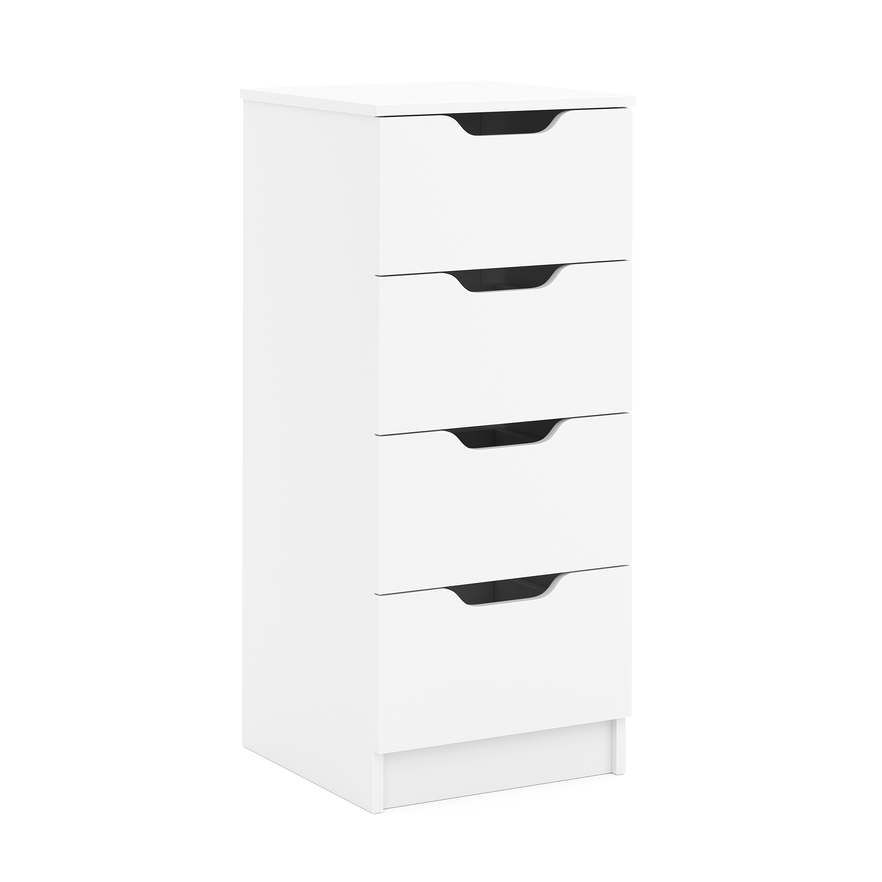 Kommode SENA 4 Schubladen 40 x 92 cm weiss