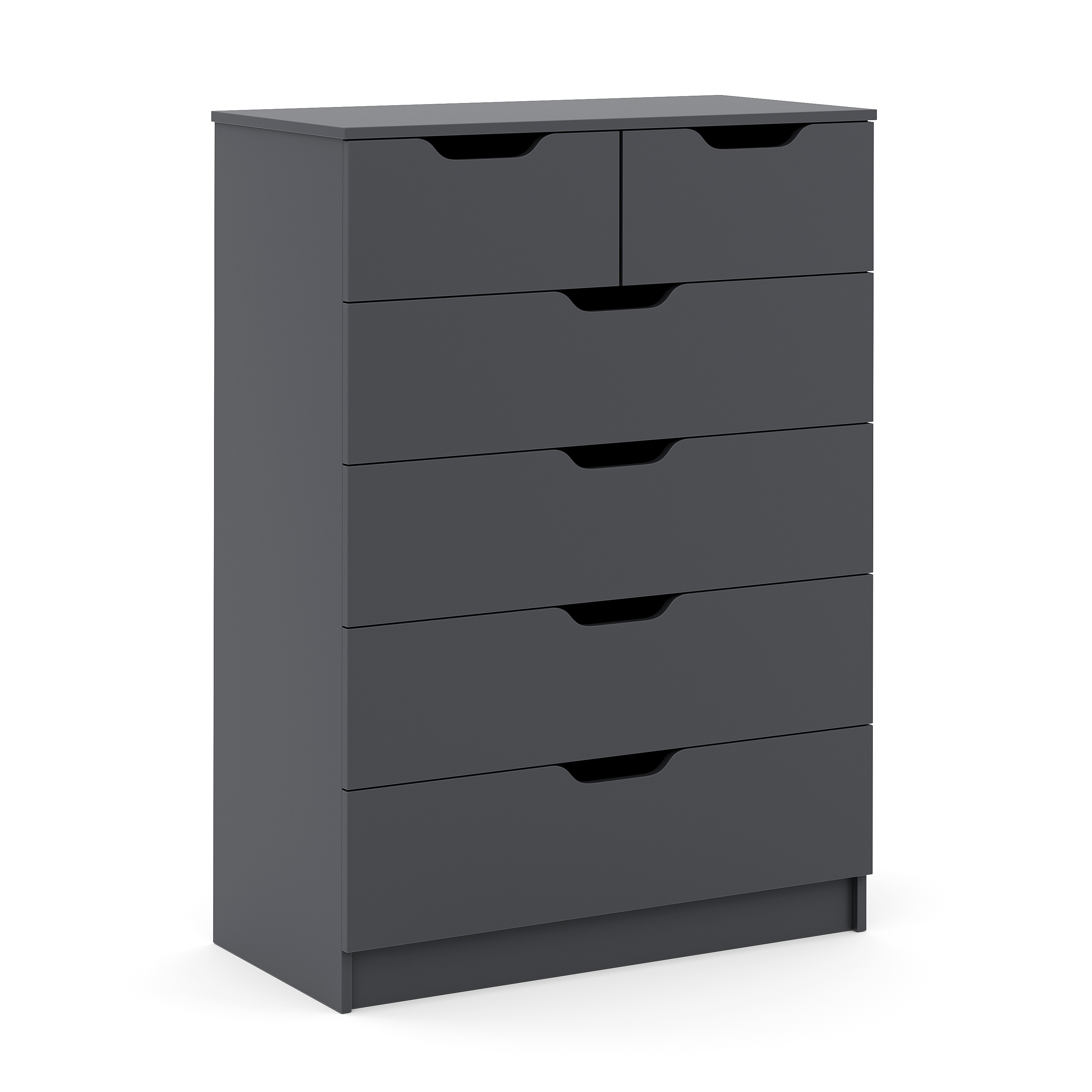 Kommode SENA 6 Schubladen 82 x 113 cm anthrazit