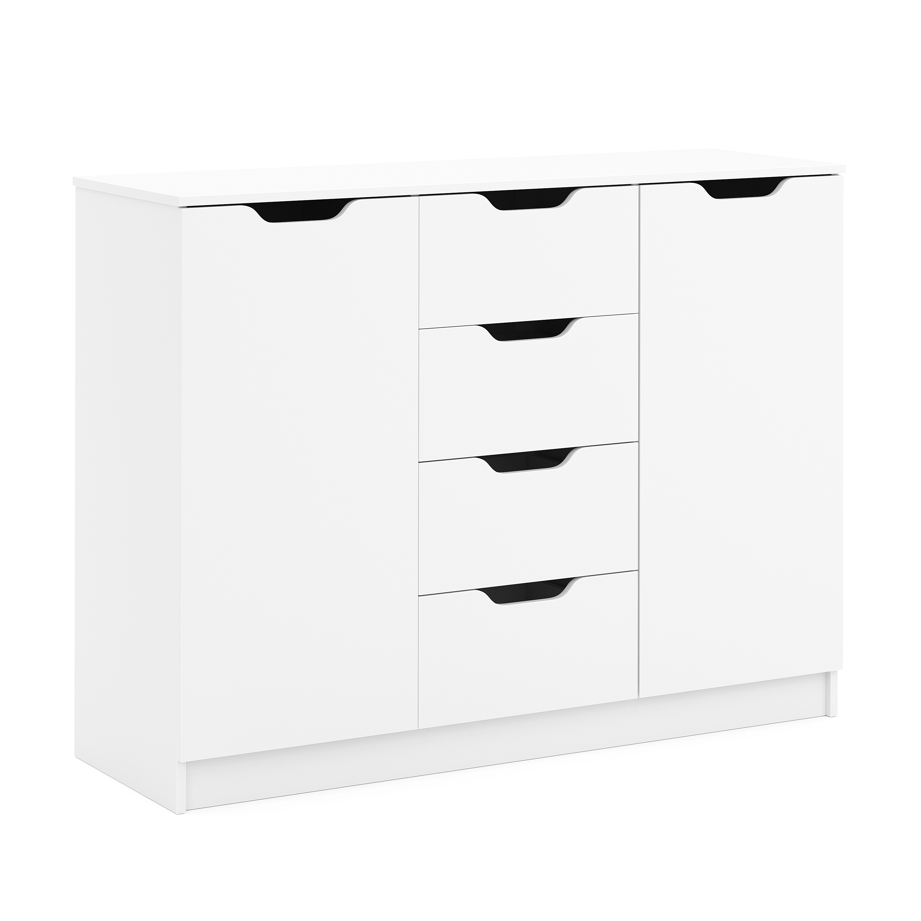 Image of Kommode SENA 4 Schubladen 2 Türen 122 x 92 cm weiss