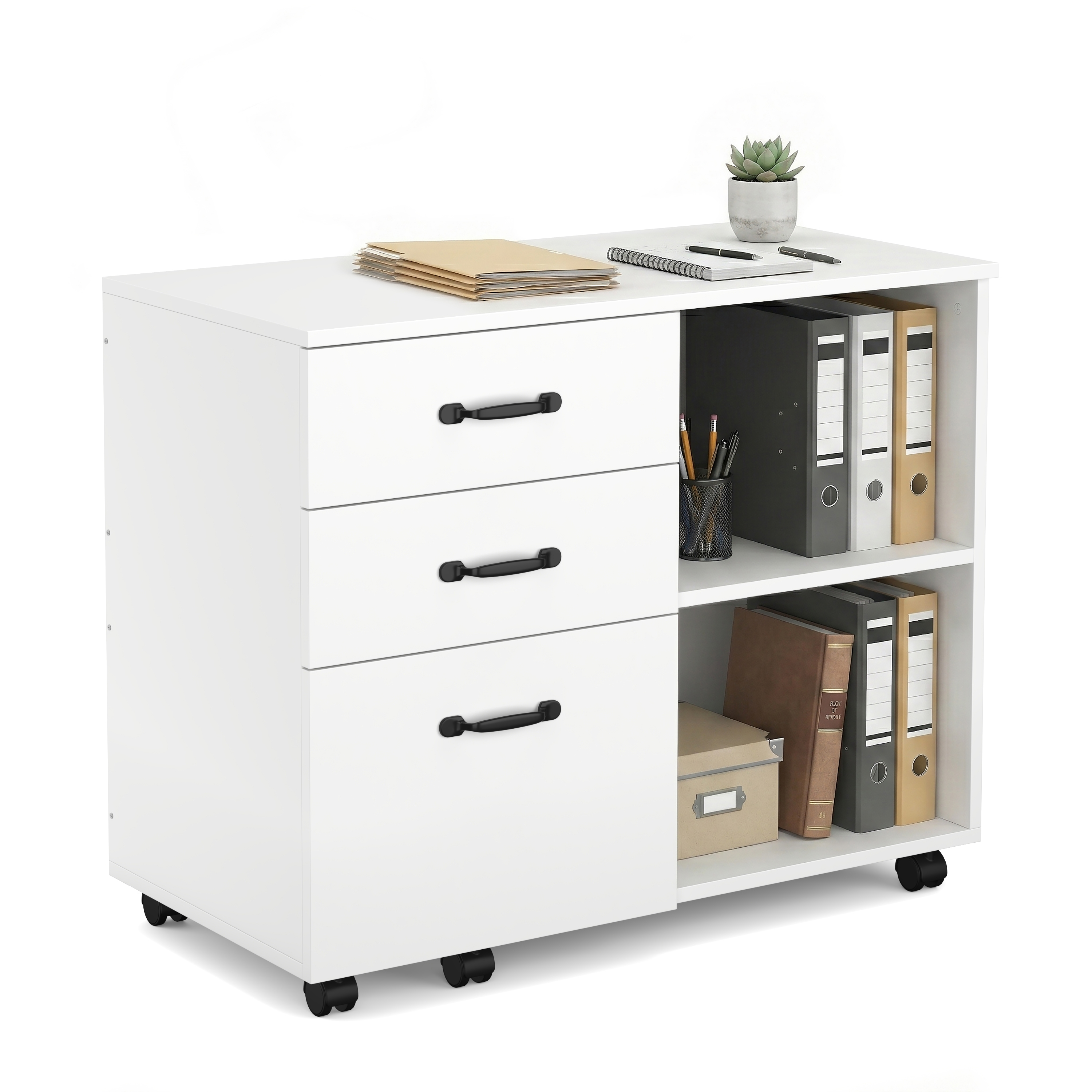 Korpus Aktenschrank ORMEX mit 3 Schubladen und 2 Fächern weiss