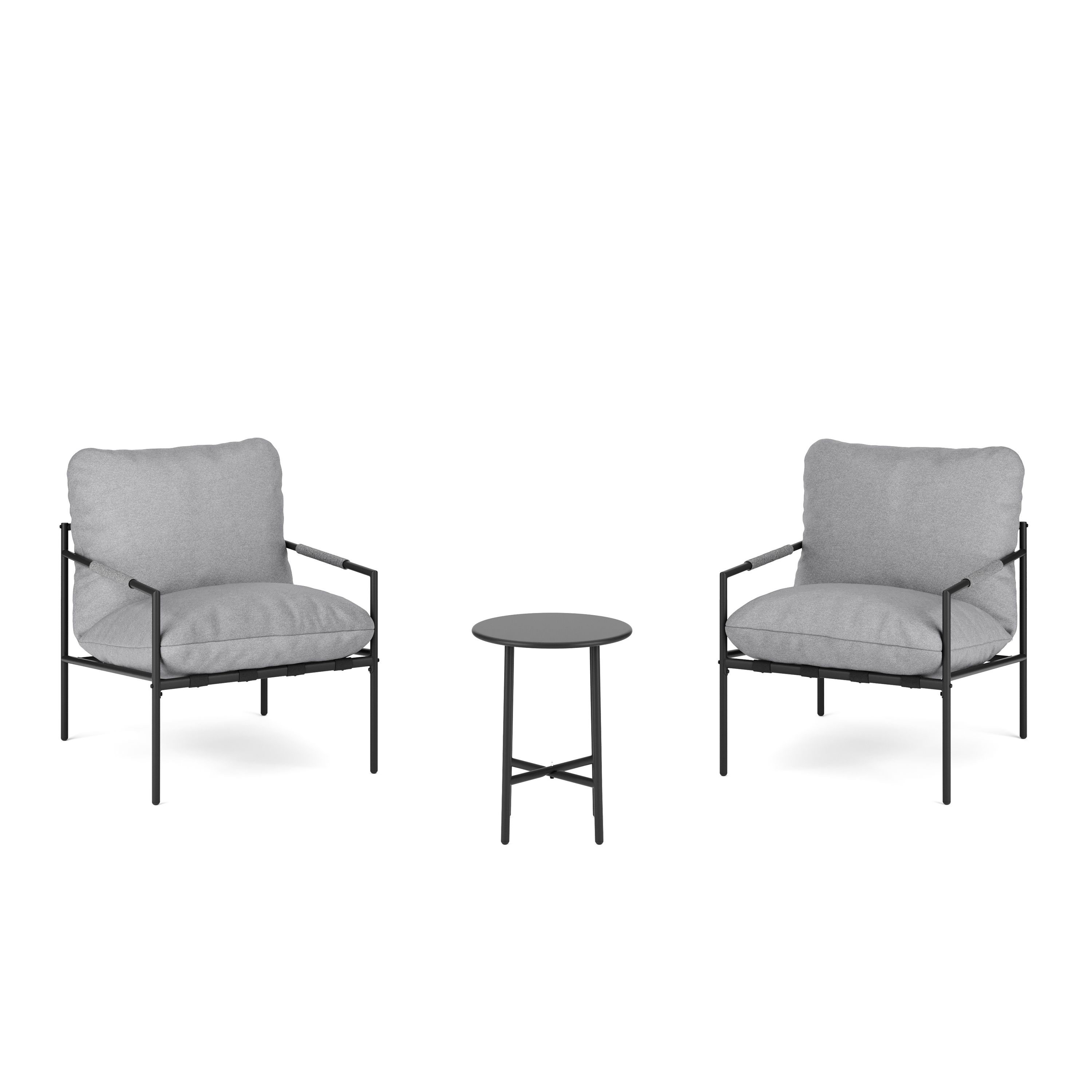Gartenmöbel Set KOEN grau
