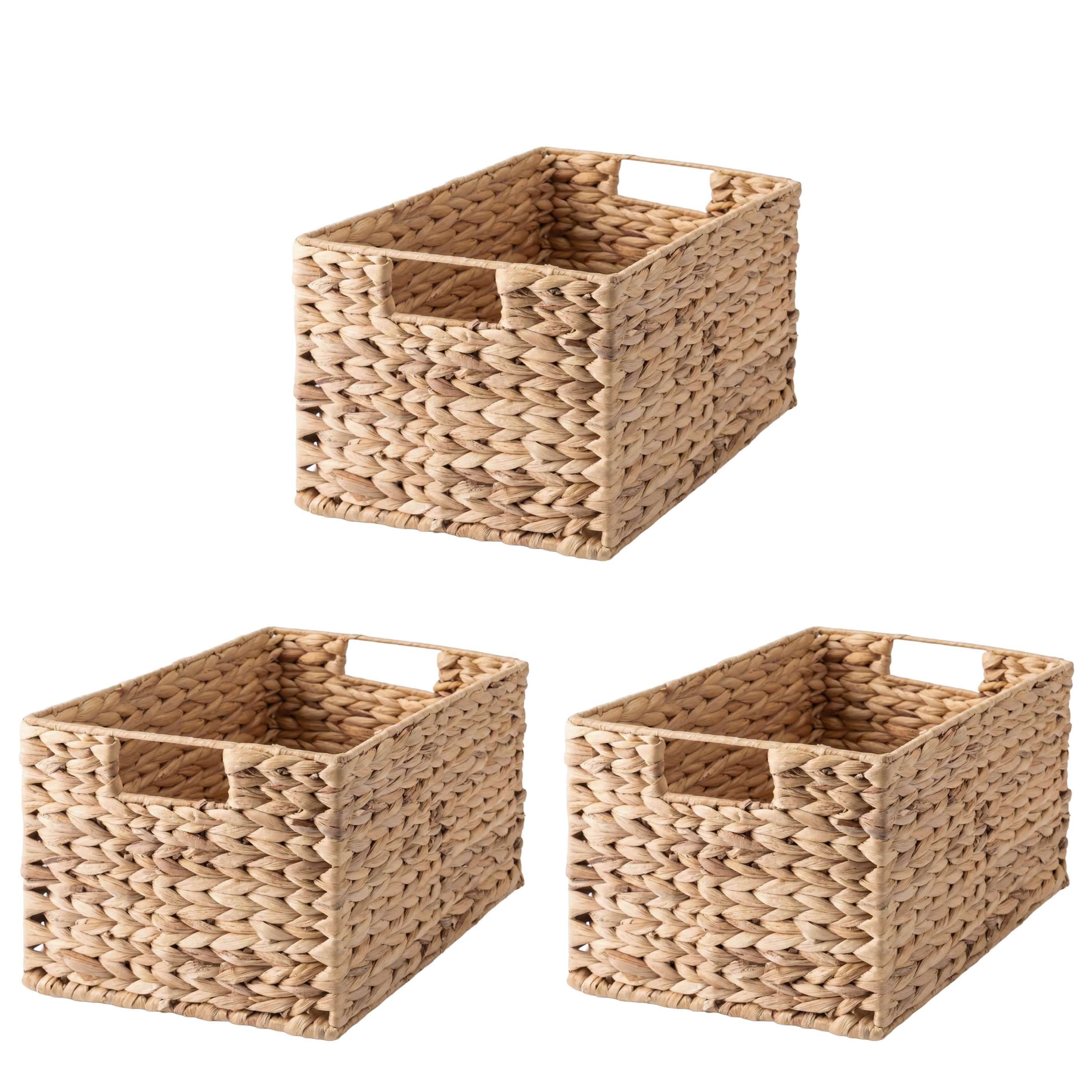 Aufbewahrungskorb NILE 32 x 23 x 19 cm 3er Set braun