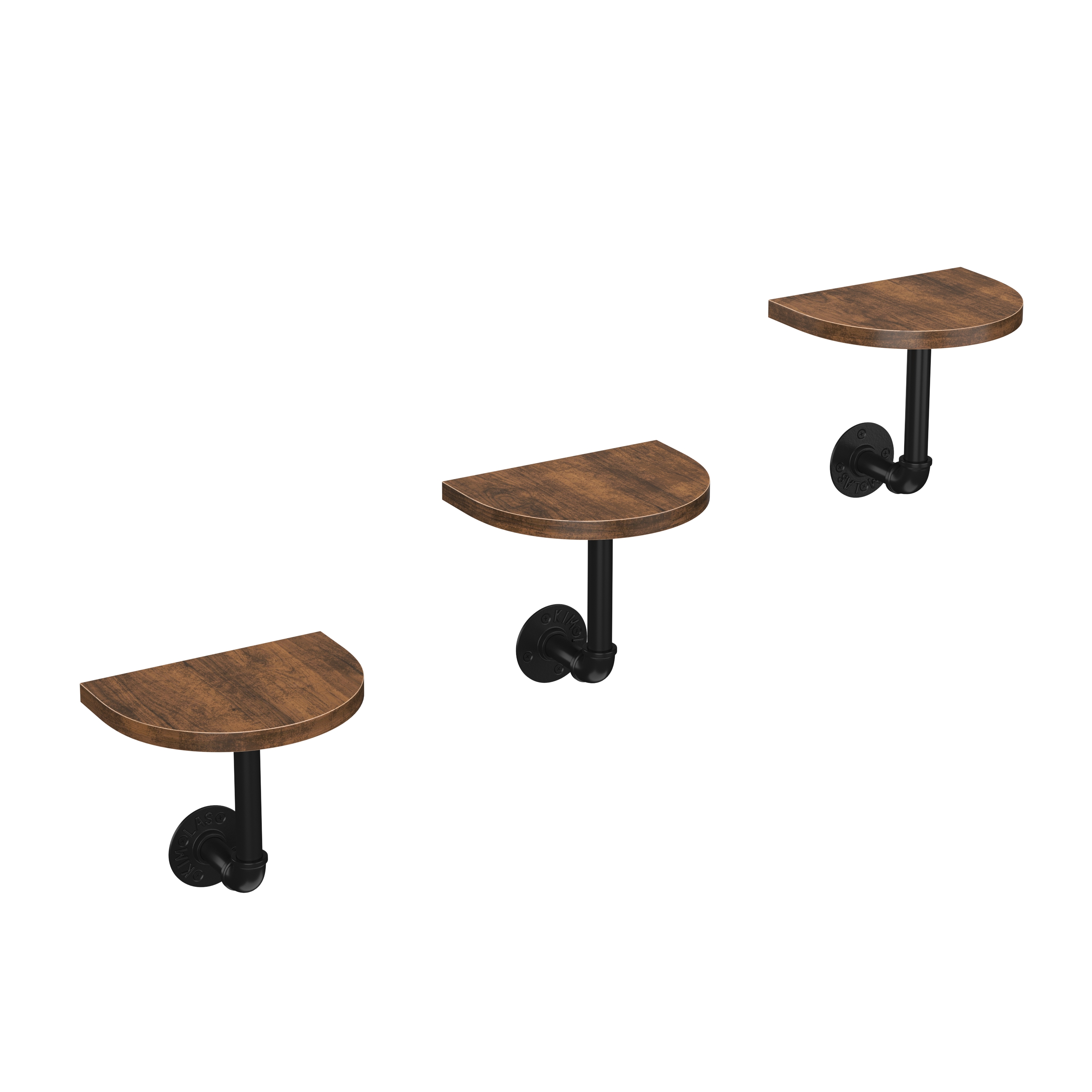 Wandregal Industrial METROPOLITAN 3er Set 20 x 15 x 18 cm