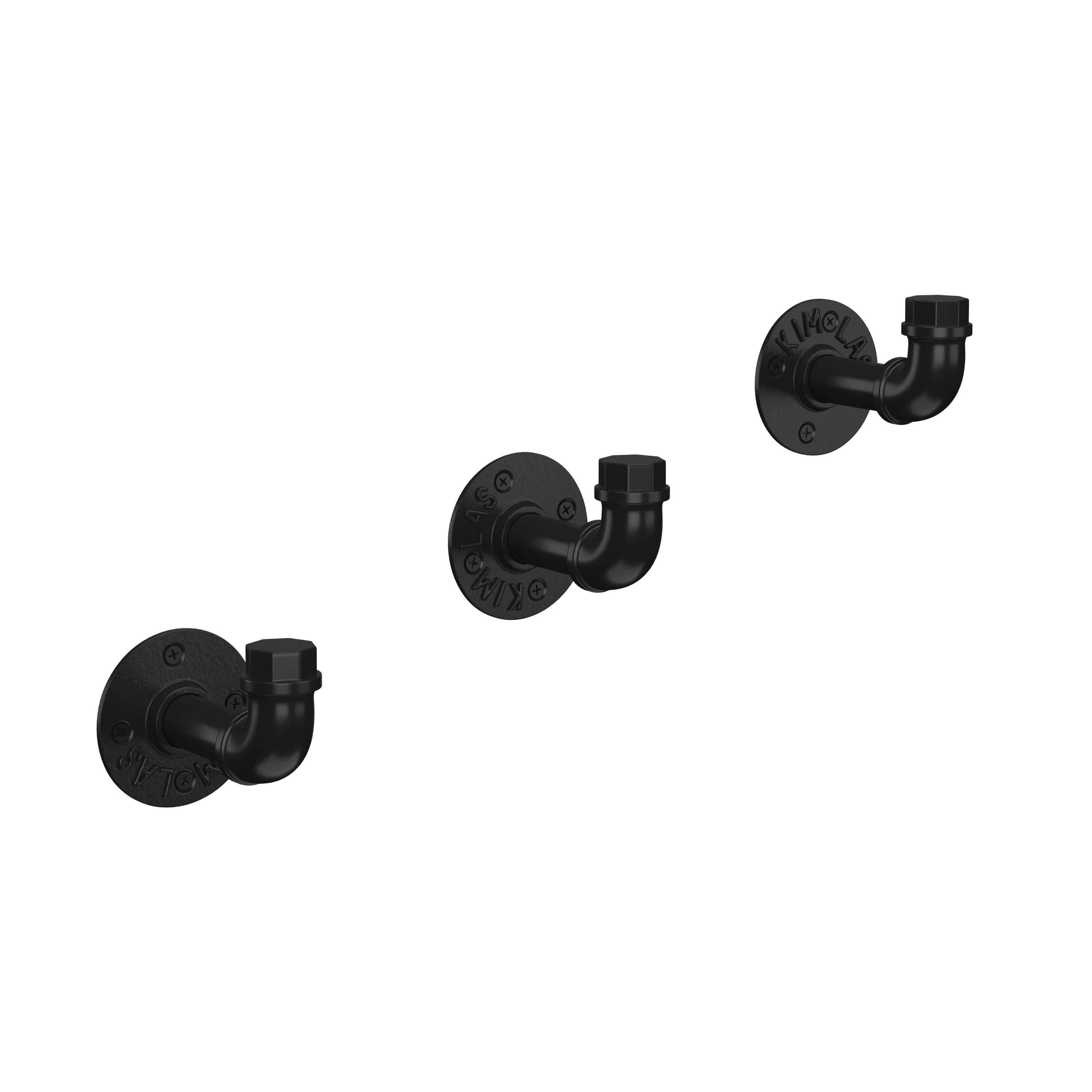 Wandhaken Kleiderhaken Industrial METROPOLITAN 3er Set