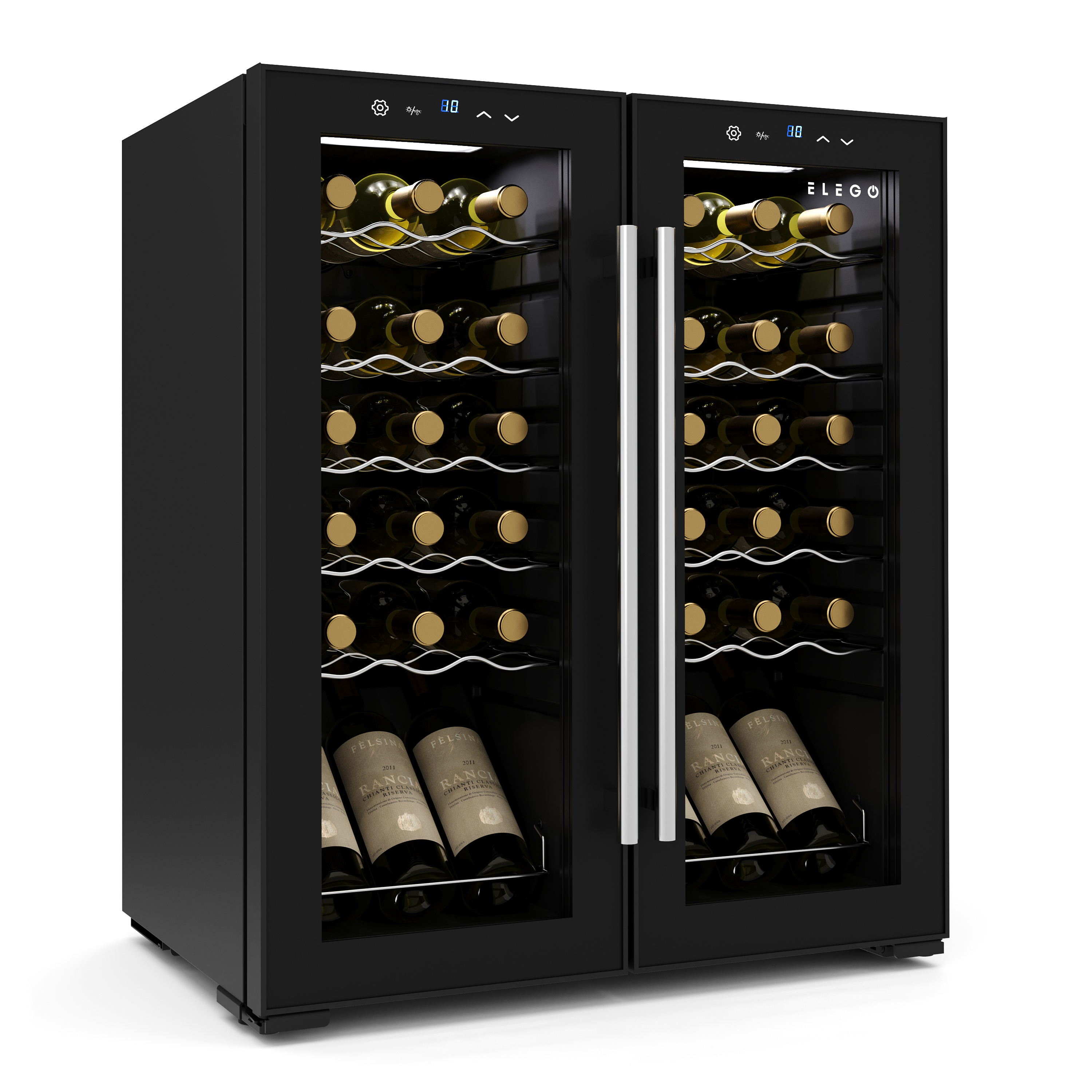 Weinkühlschrank 2 Zonen 36 Flaschen